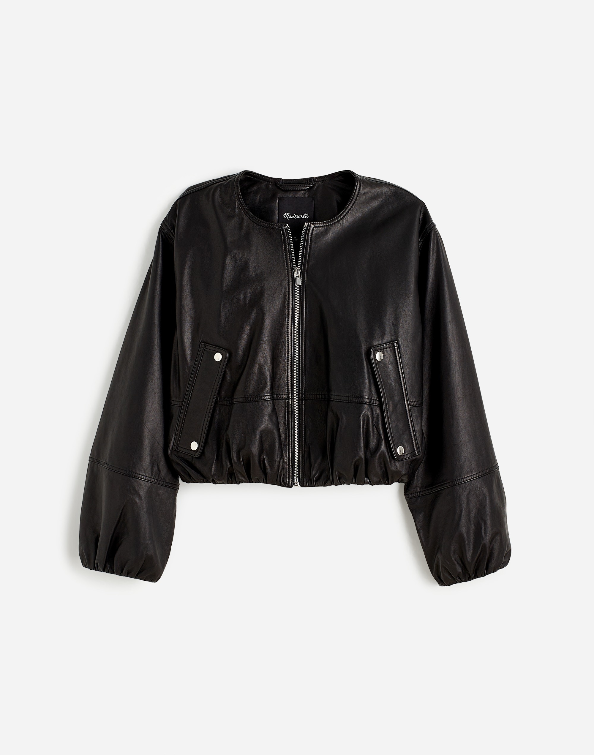 Leather Bubble-Sleeve Jacket | Madewell