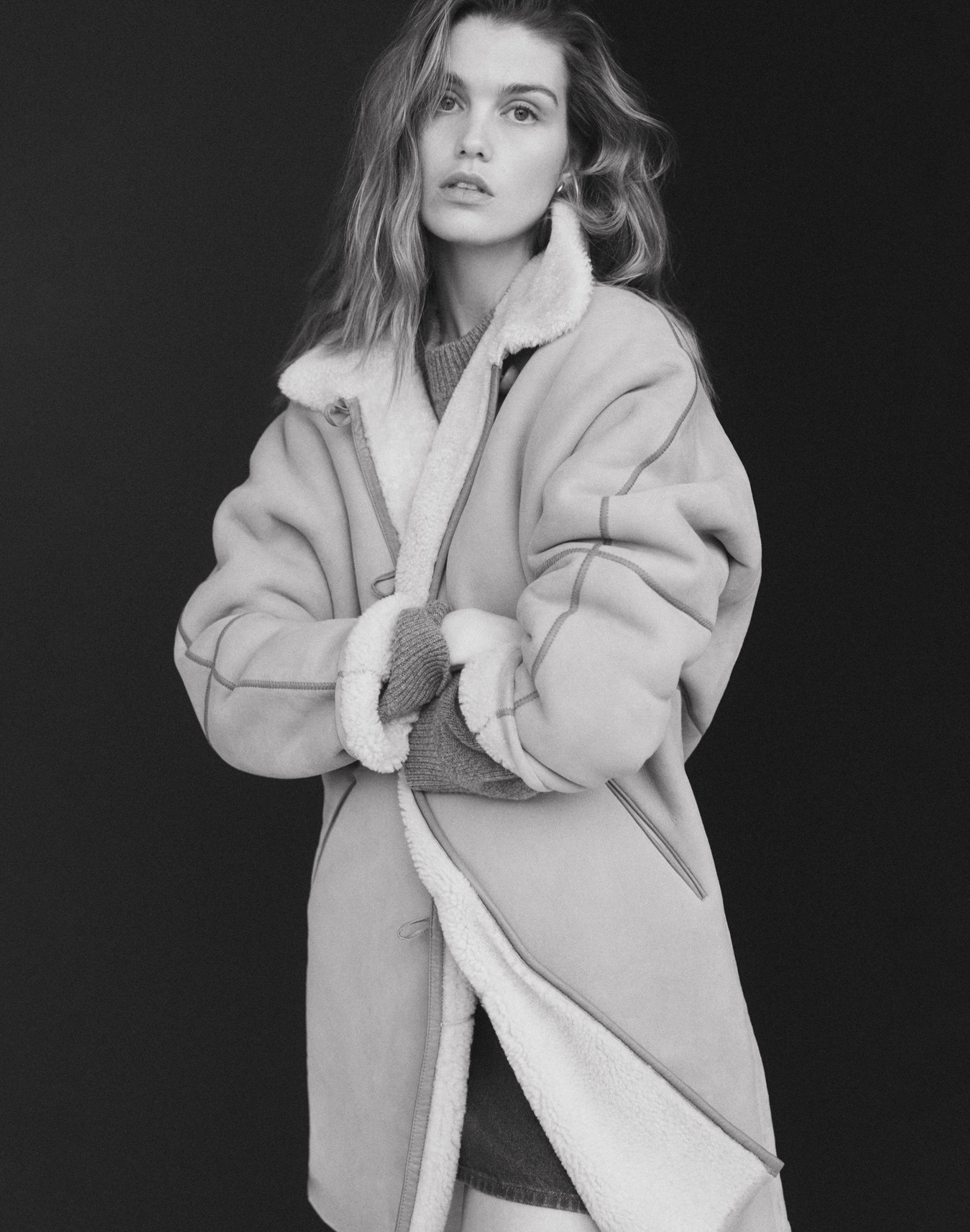 Suede Oversized Long Jacket