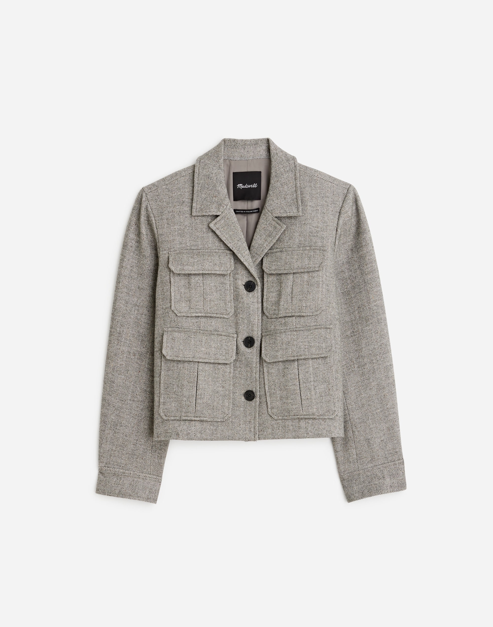 Flap-Pocket Field Jacket Herringbone | Madewell