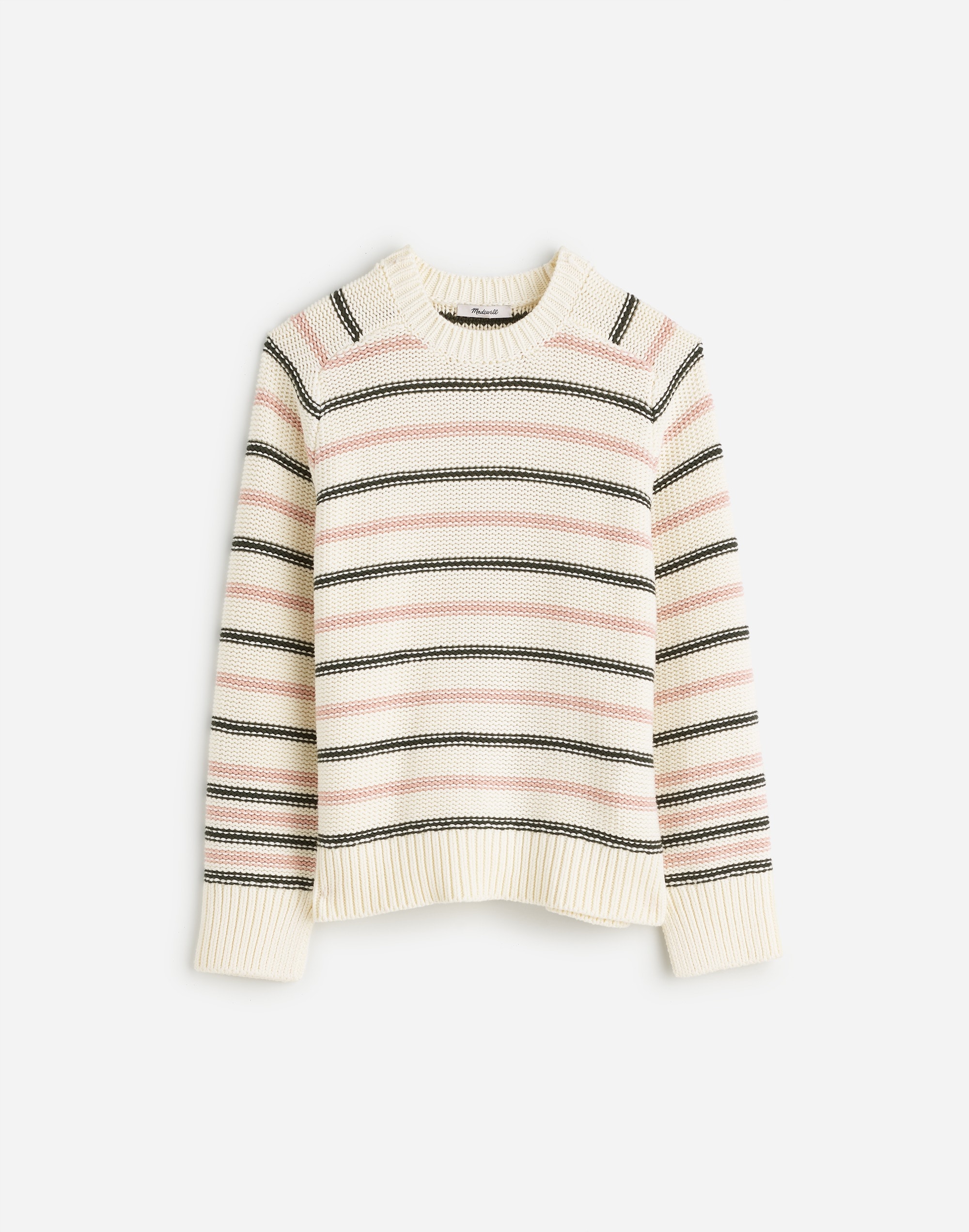 Cotton Crewneck Sweater Stripe | Madewell