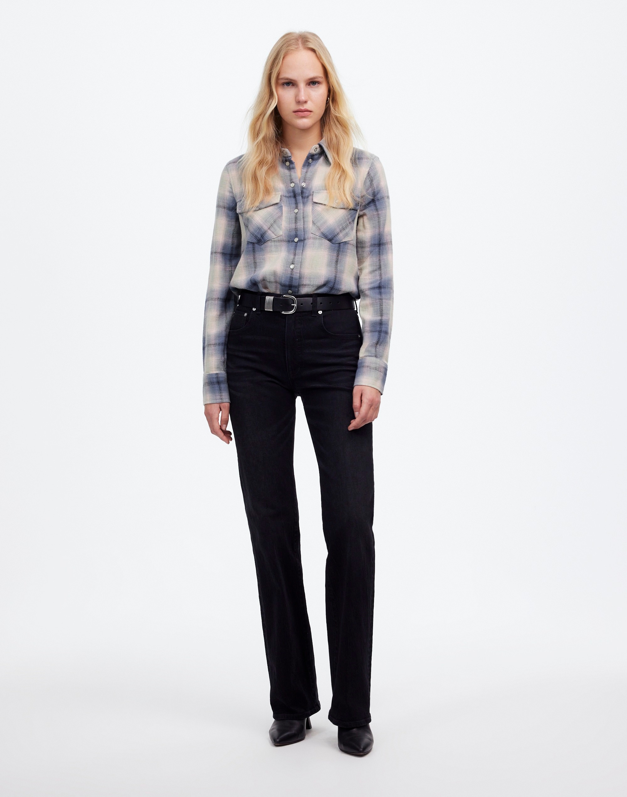 Flannel Snap-Front Shirt Plaid | Madewell