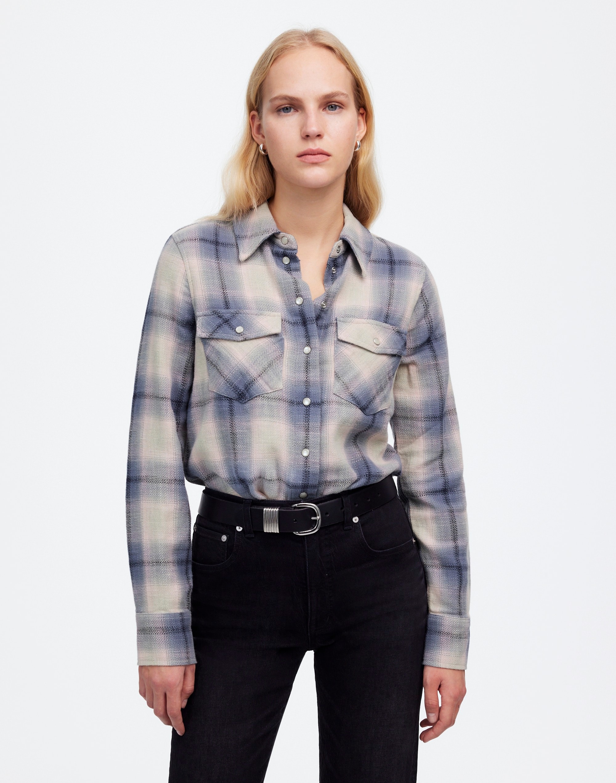 Flannel Snap-Front Shirt Plaid | Madewell