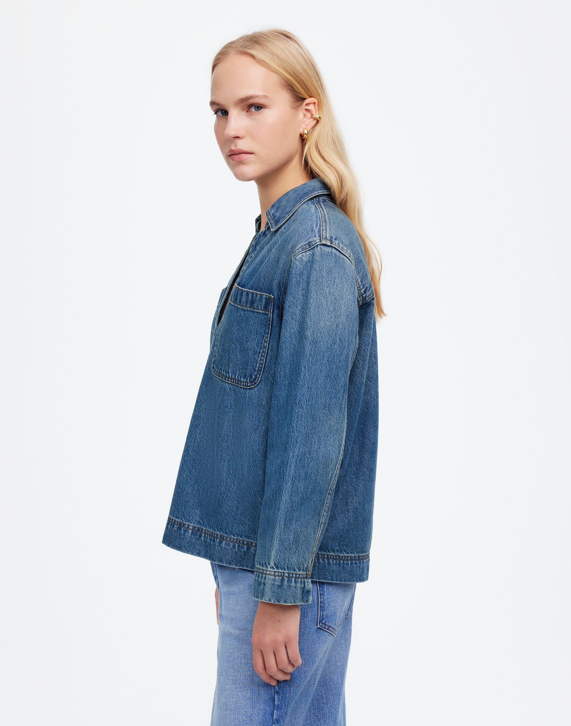 Denim Popover Tunic Shirt Ector Wash | Madewell