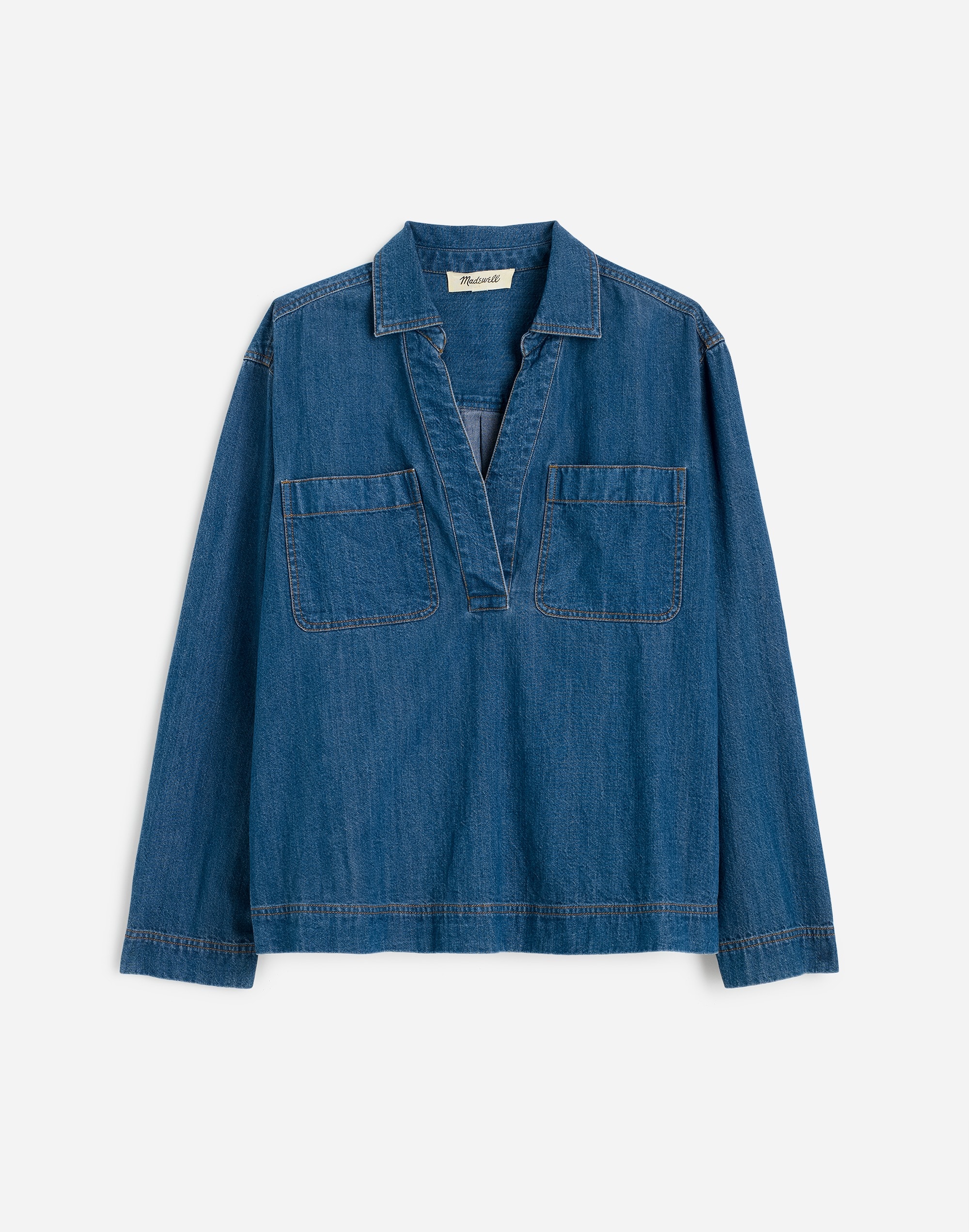 Denim Popover Tunic Shirt Ector Wash | Madewell