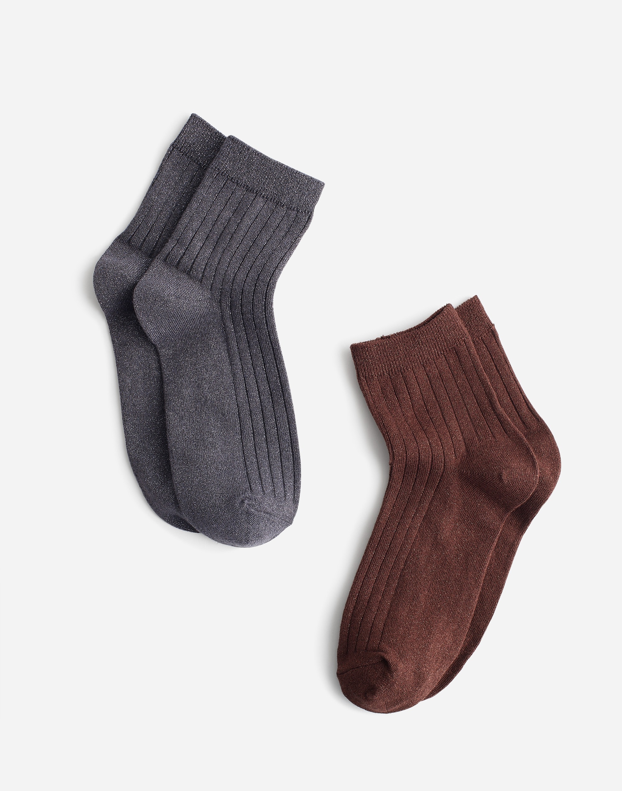 Two-Pack Shimmer Ankle Socks | Madewell