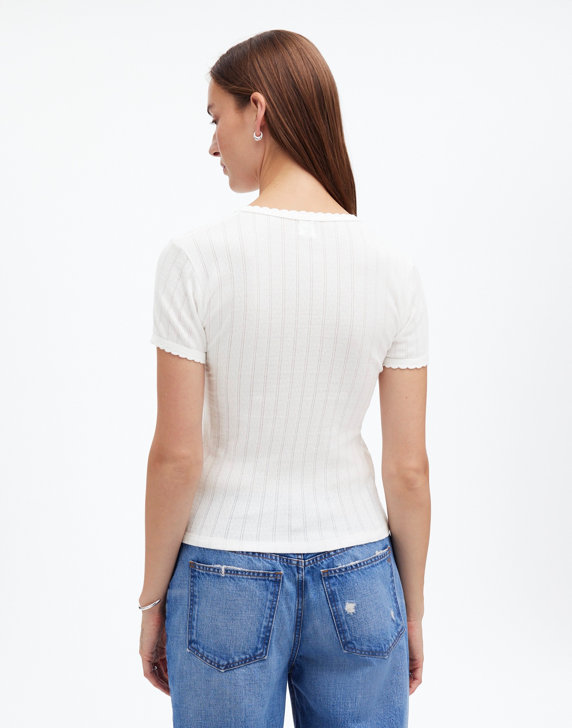 Madewell x LESET Pointelle Slim-Fit Tee |