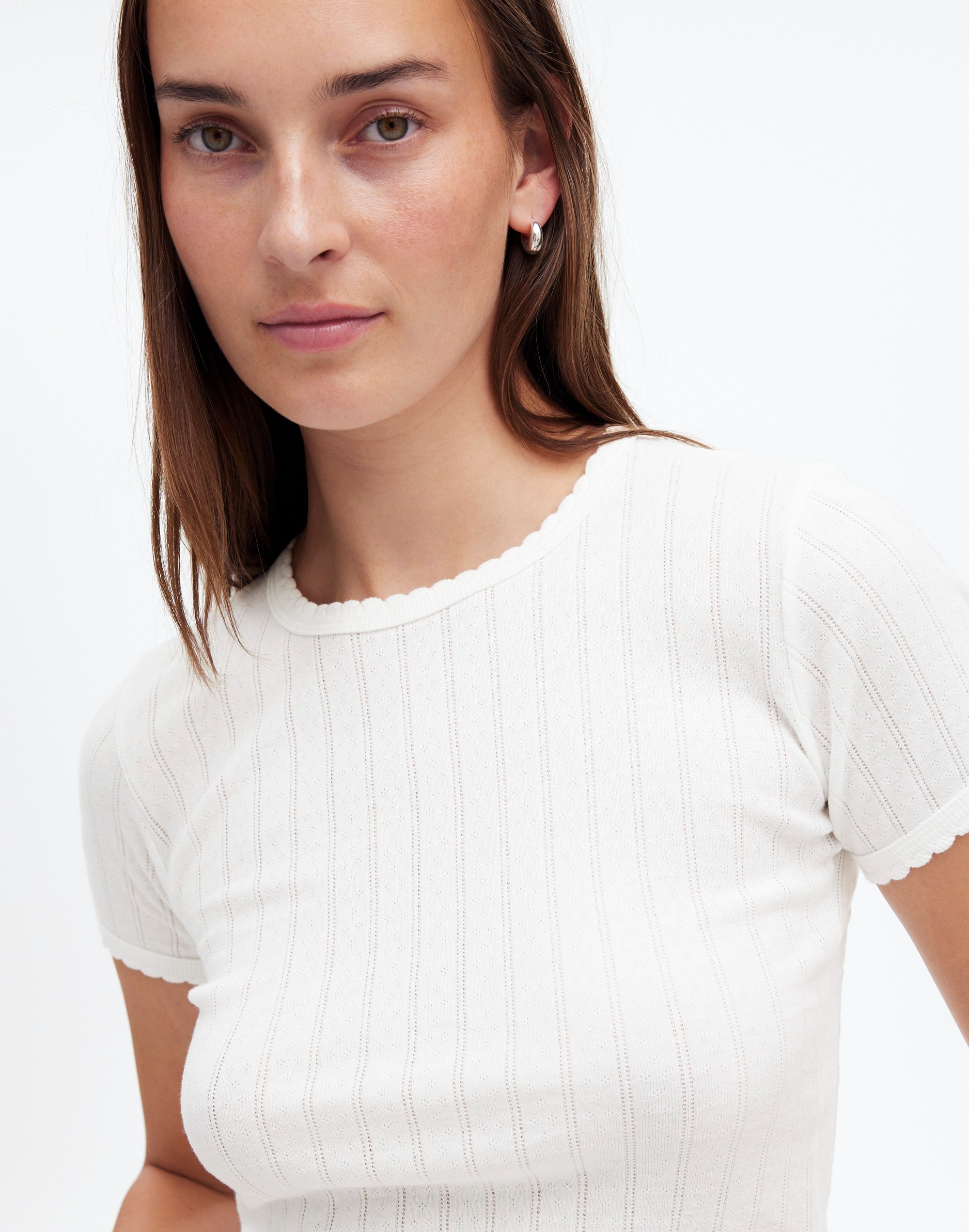 Madewell x LESET Pointelle Slim-Fit Tee |