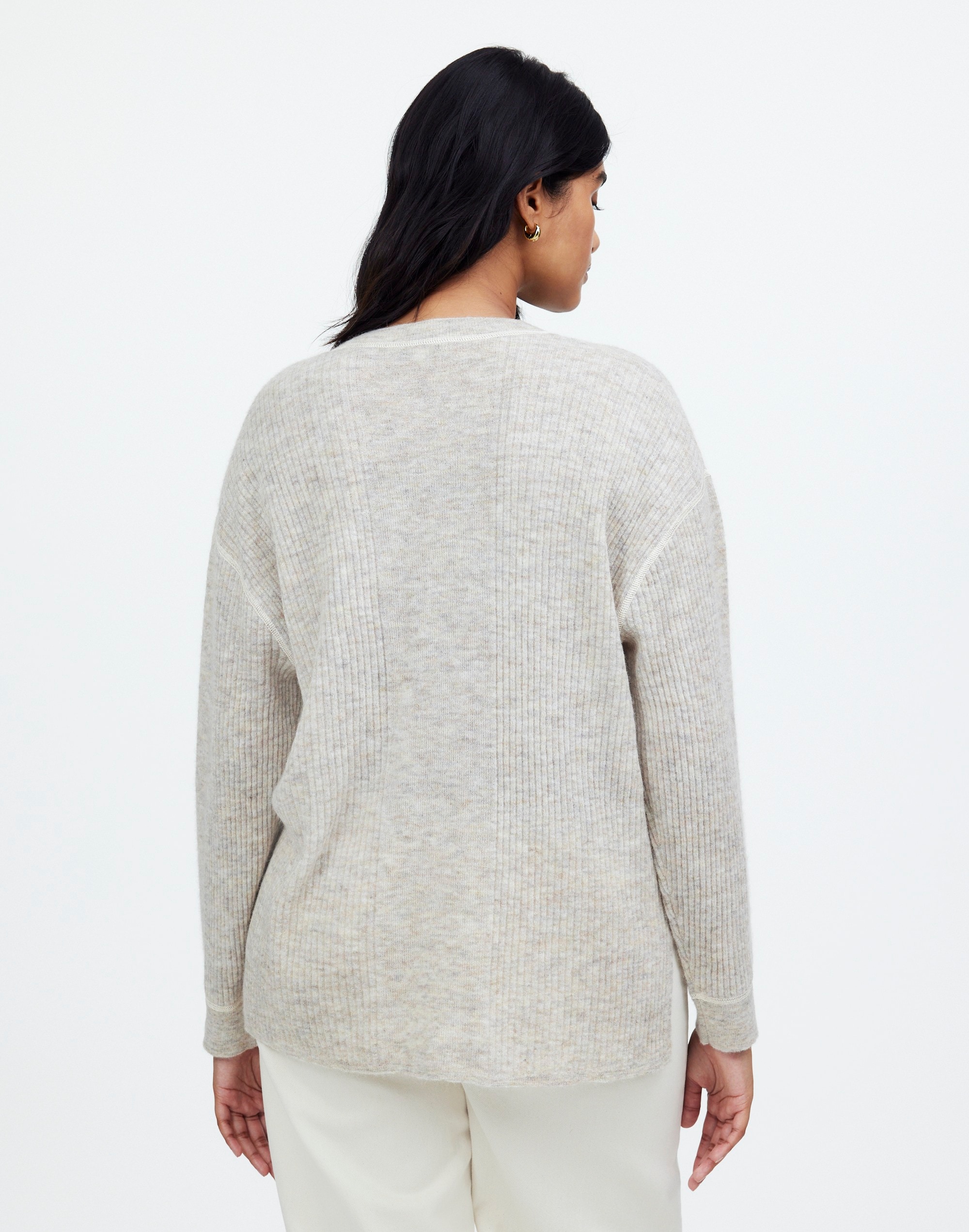 Plus Ribbed Alpaca-Blend Crewneck Sweater | Madewell