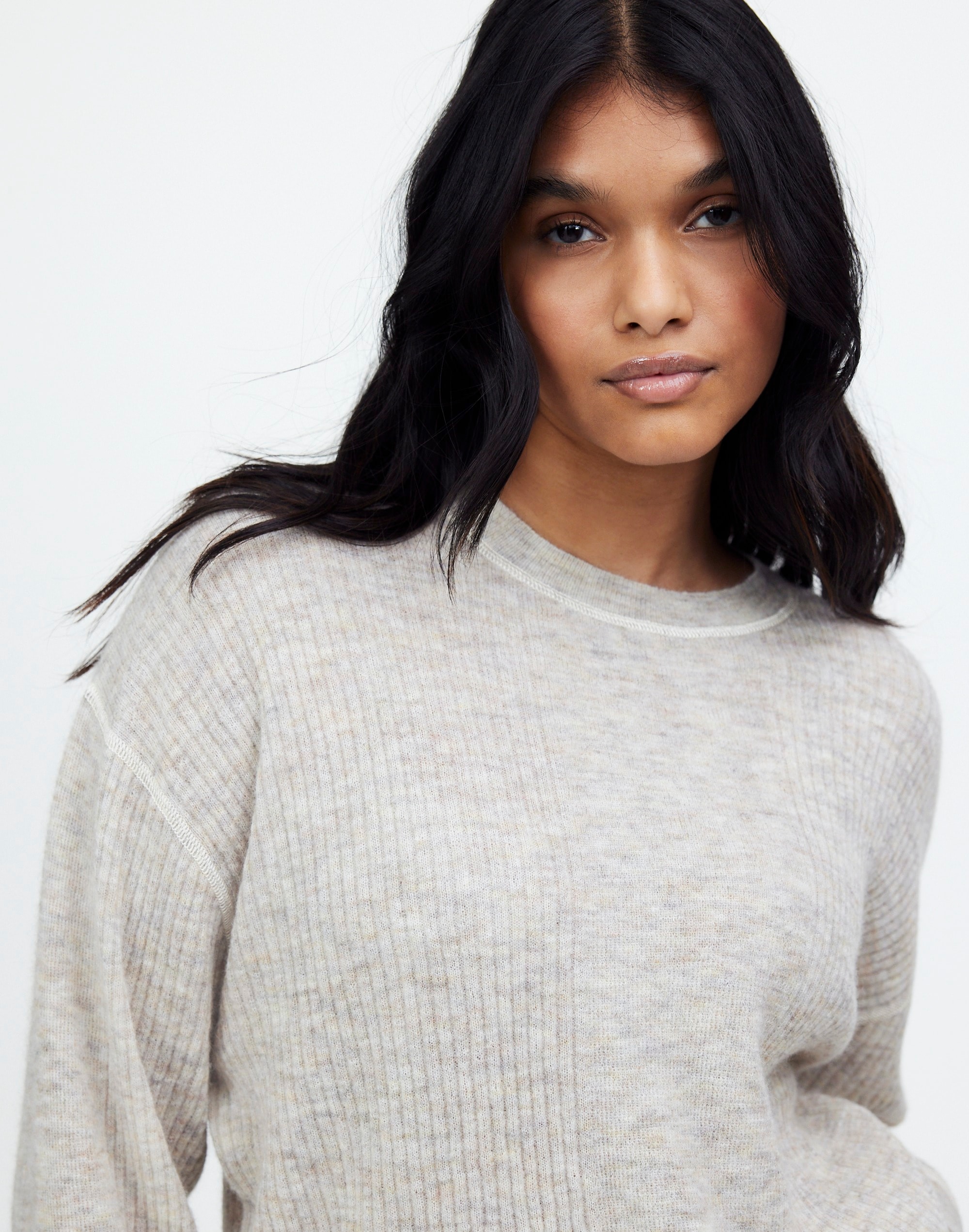 Plus Ribbed Alpaca-Blend Crewneck Sweater | Madewell