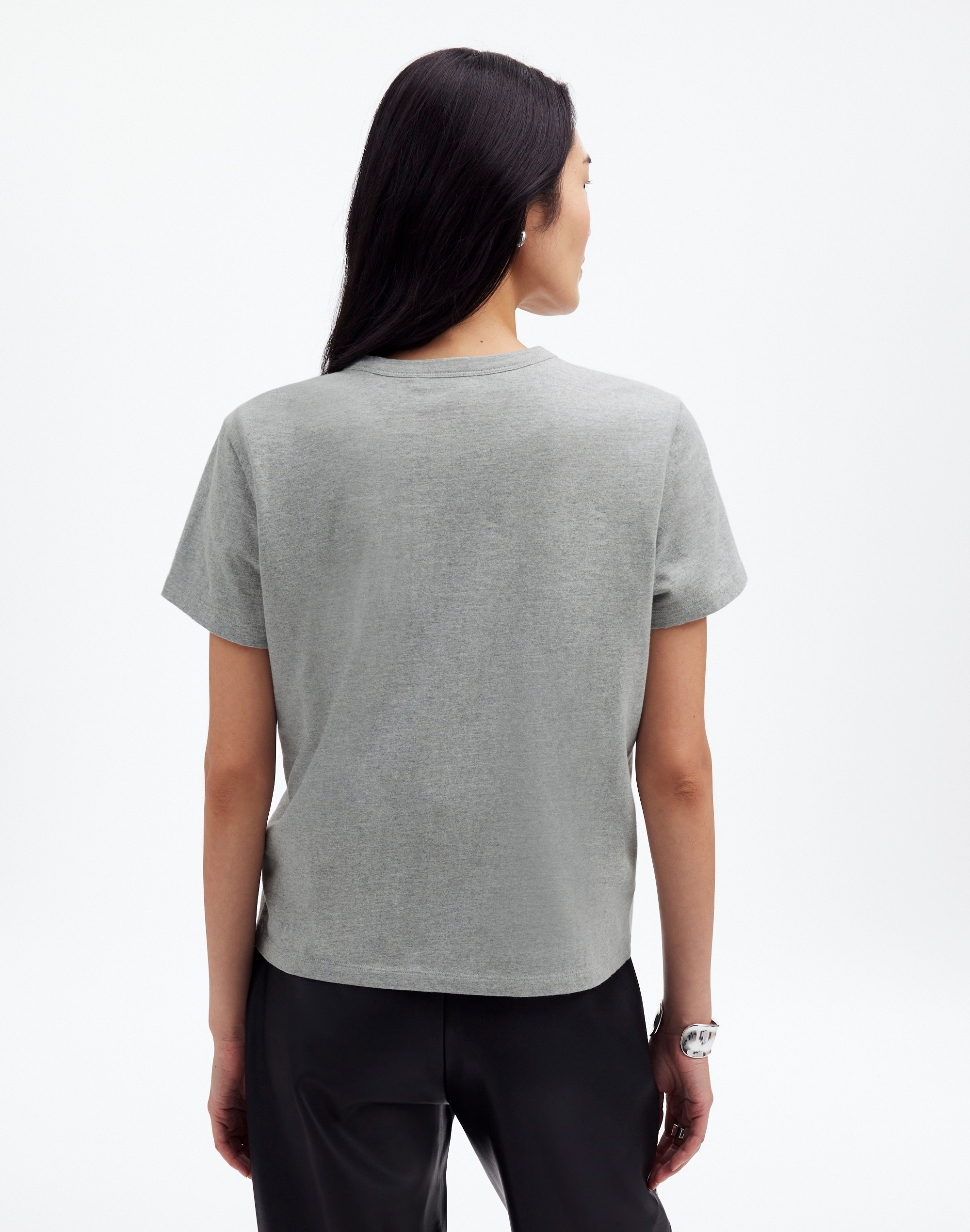 Heathered Cotton Perfect Crewneck Tee | Madewell