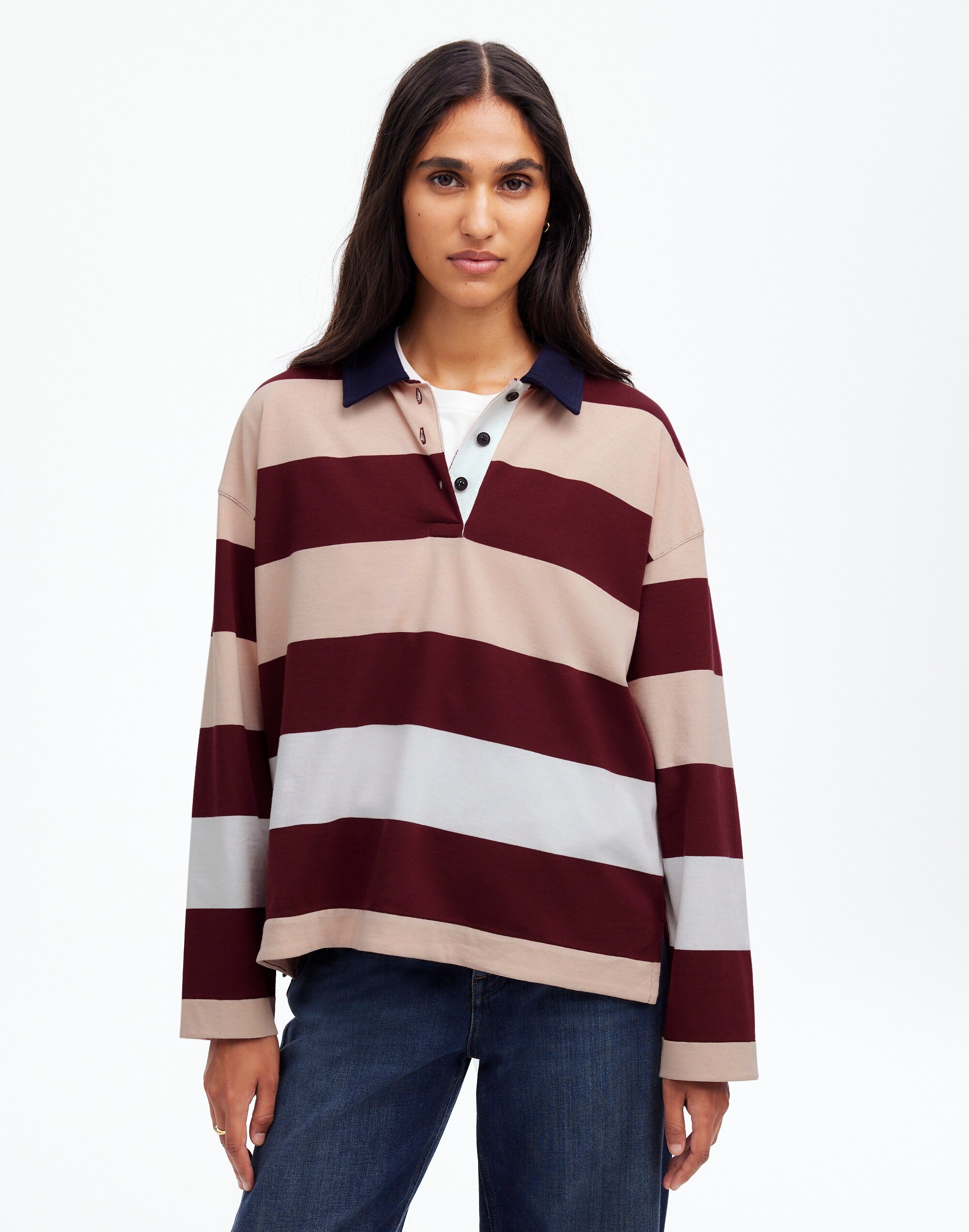 Rugby Long-Sleeve Polo Shirt | Madewell