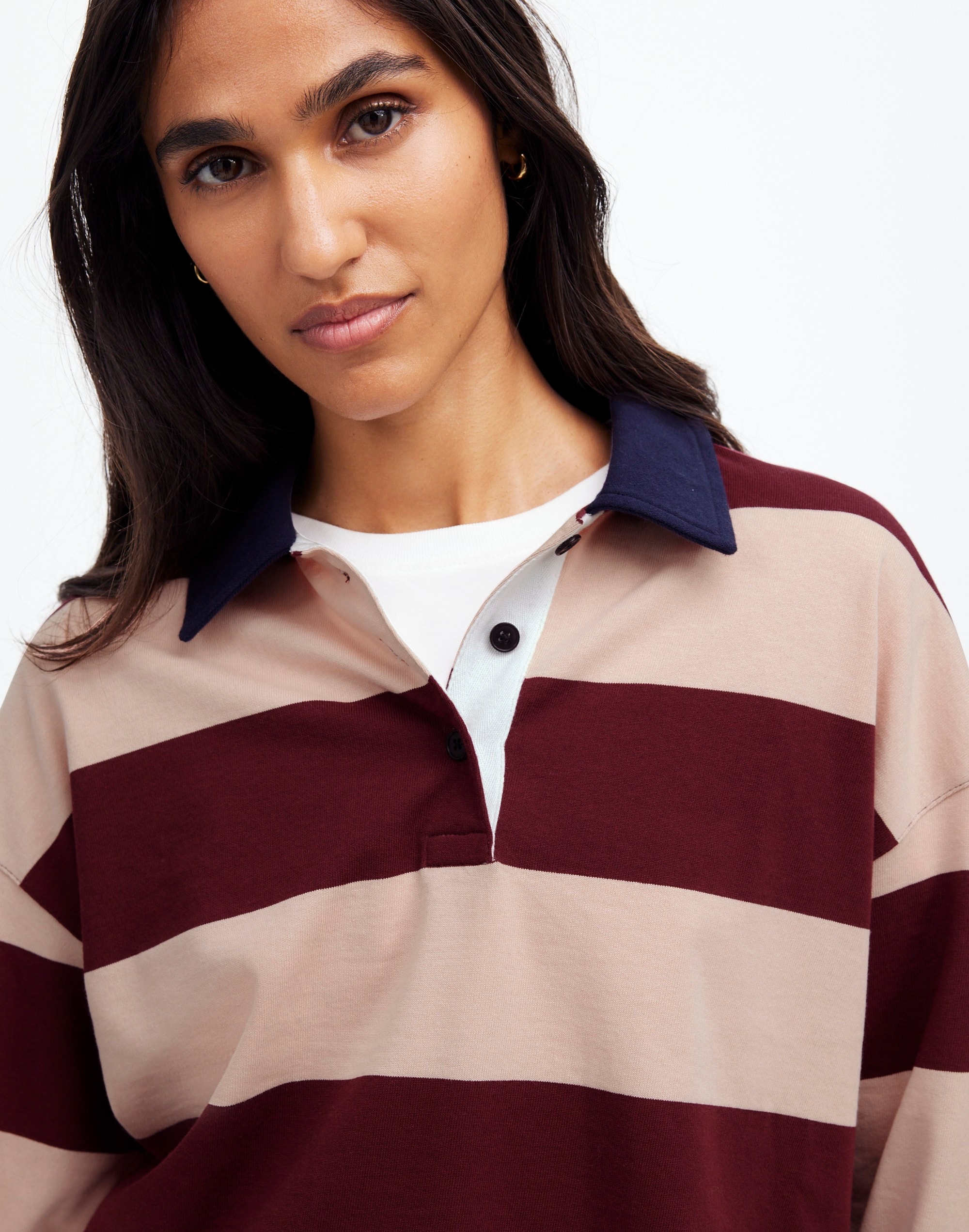 Rugby Long-Sleeve Polo Shirt | Madewell