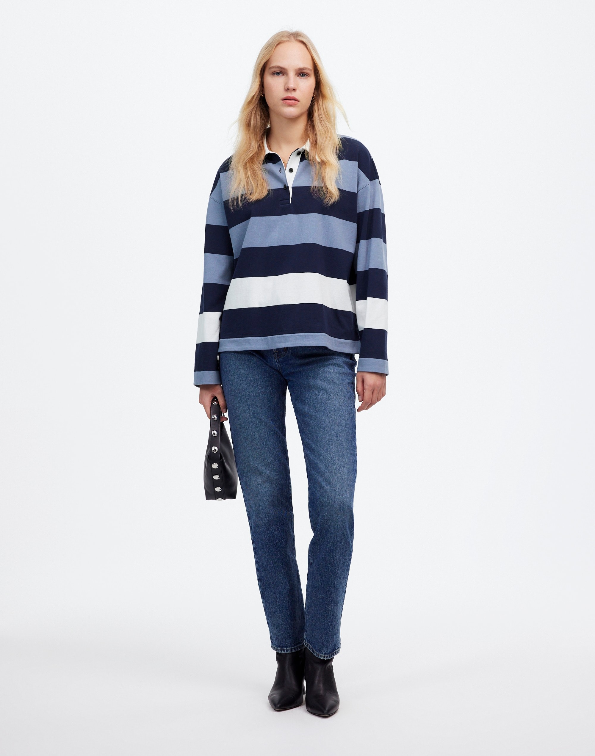 Rugby Long-Sleeve Polo Shirt | Madewell