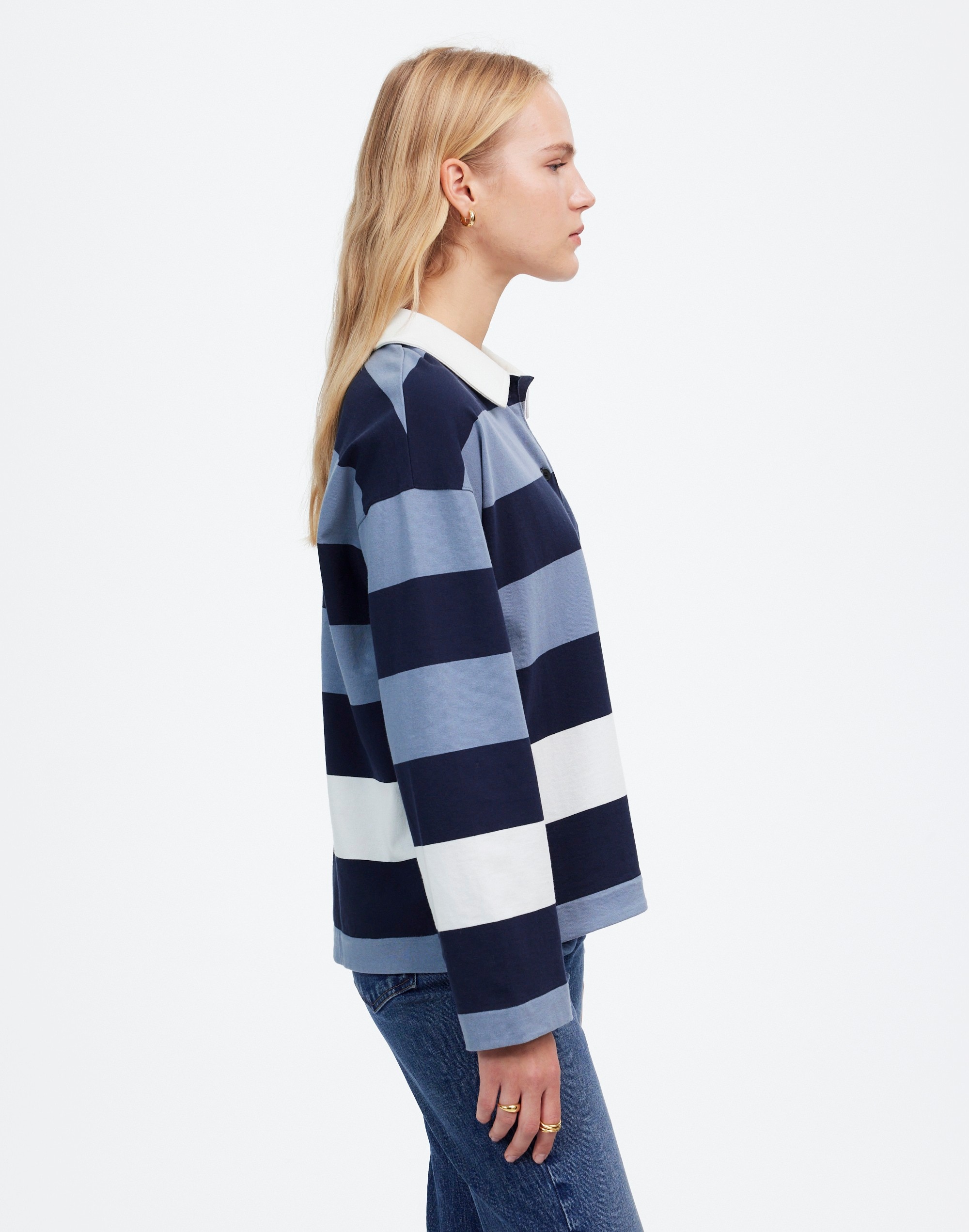 Rugby Long-Sleeve Polo Shirt | Madewell