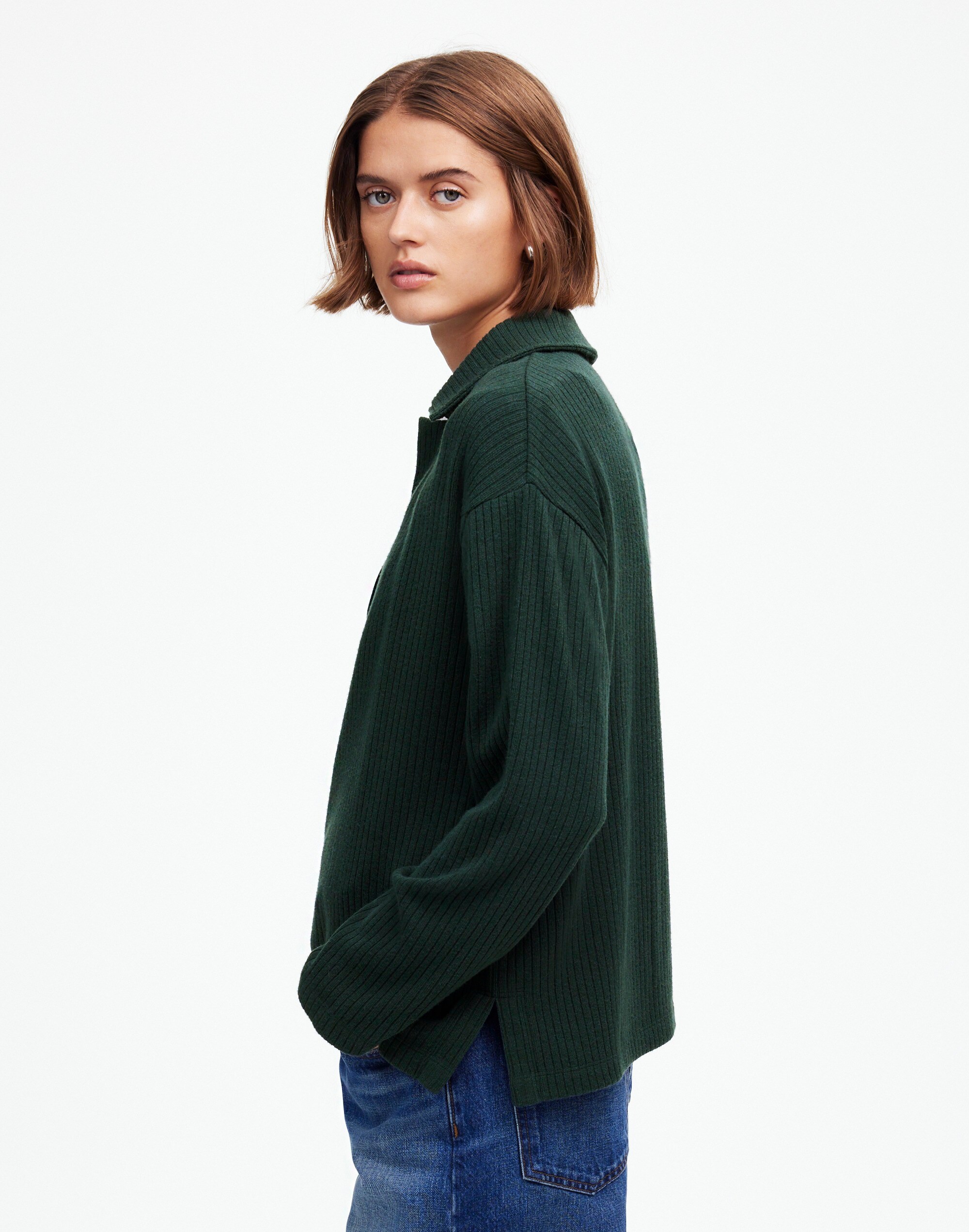 Relaxed Long-Sleeve Polo Tee | Madewell