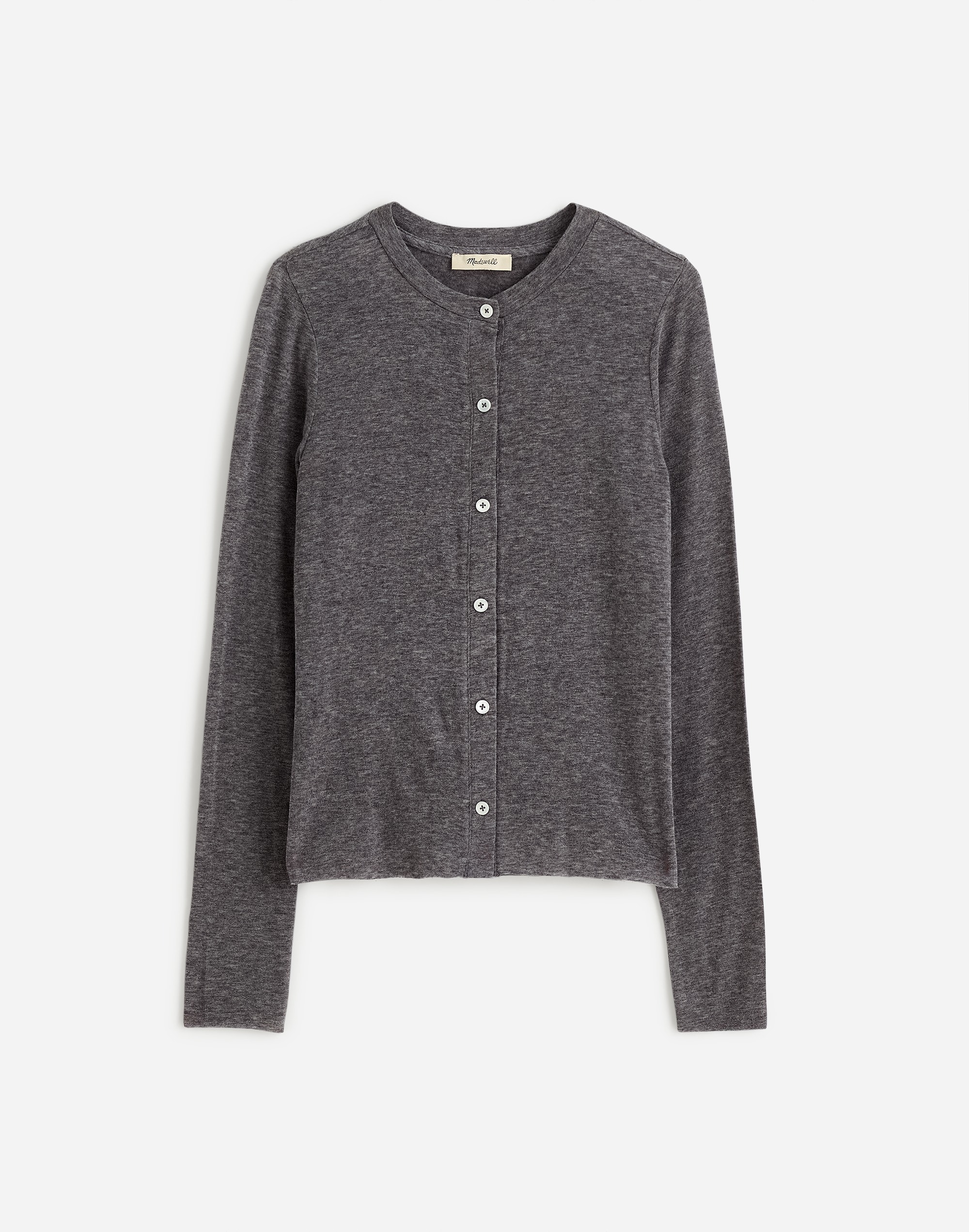 Wool-Blend Crewneck Cardigan | Madewell