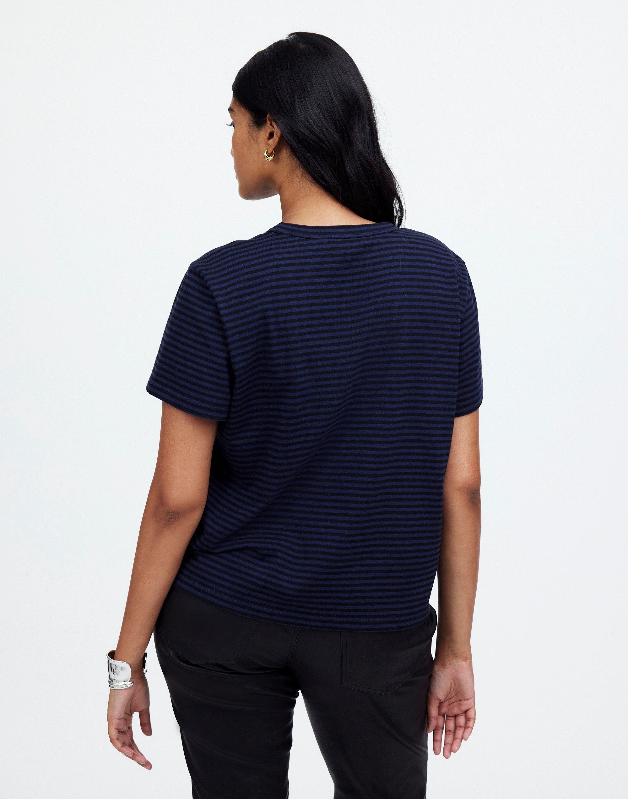 Plus Cotton Perfect Crewneck Tee Stripe | Madewell