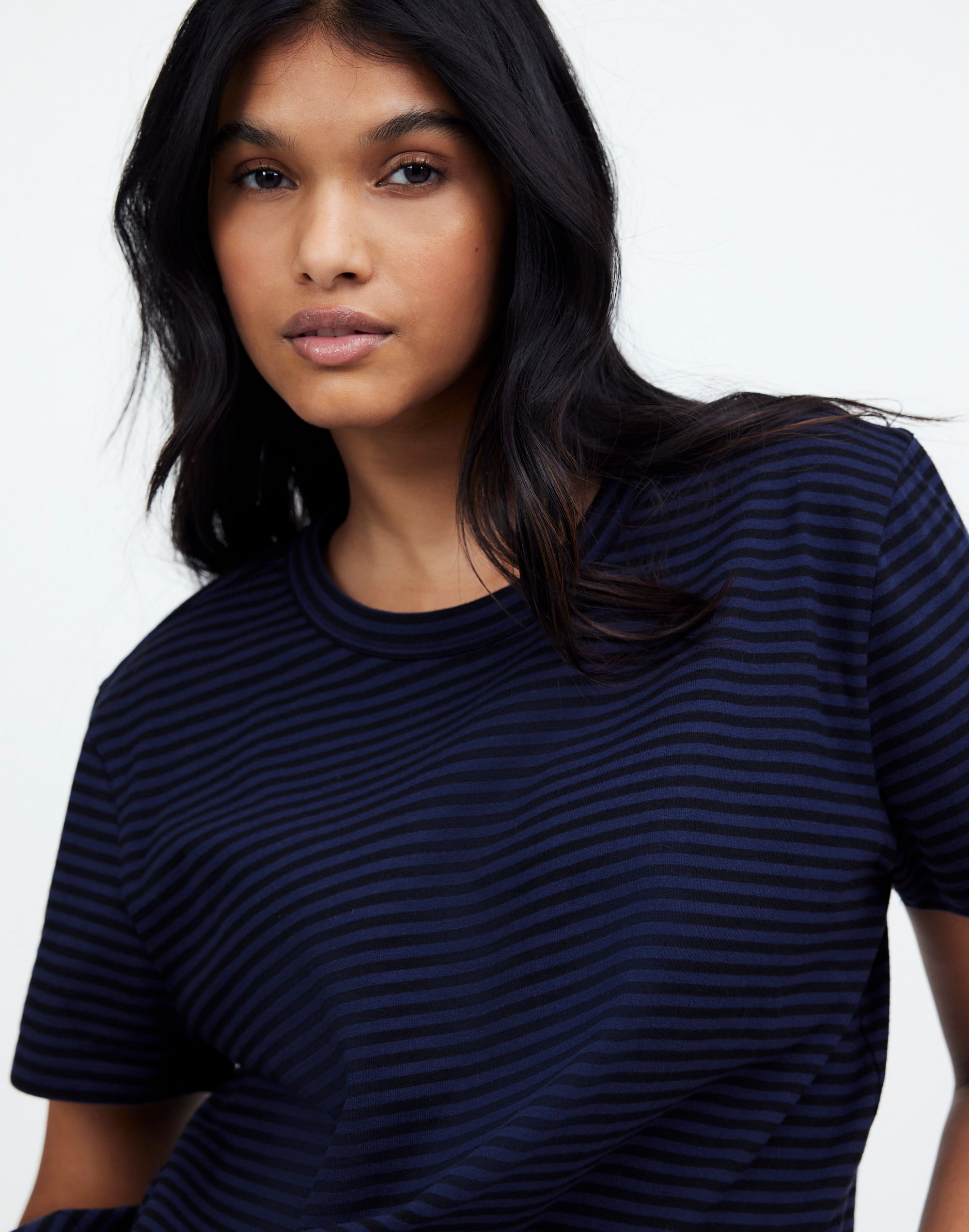 Plus Cotton Perfect Crewneck Tee Stripe | Madewell