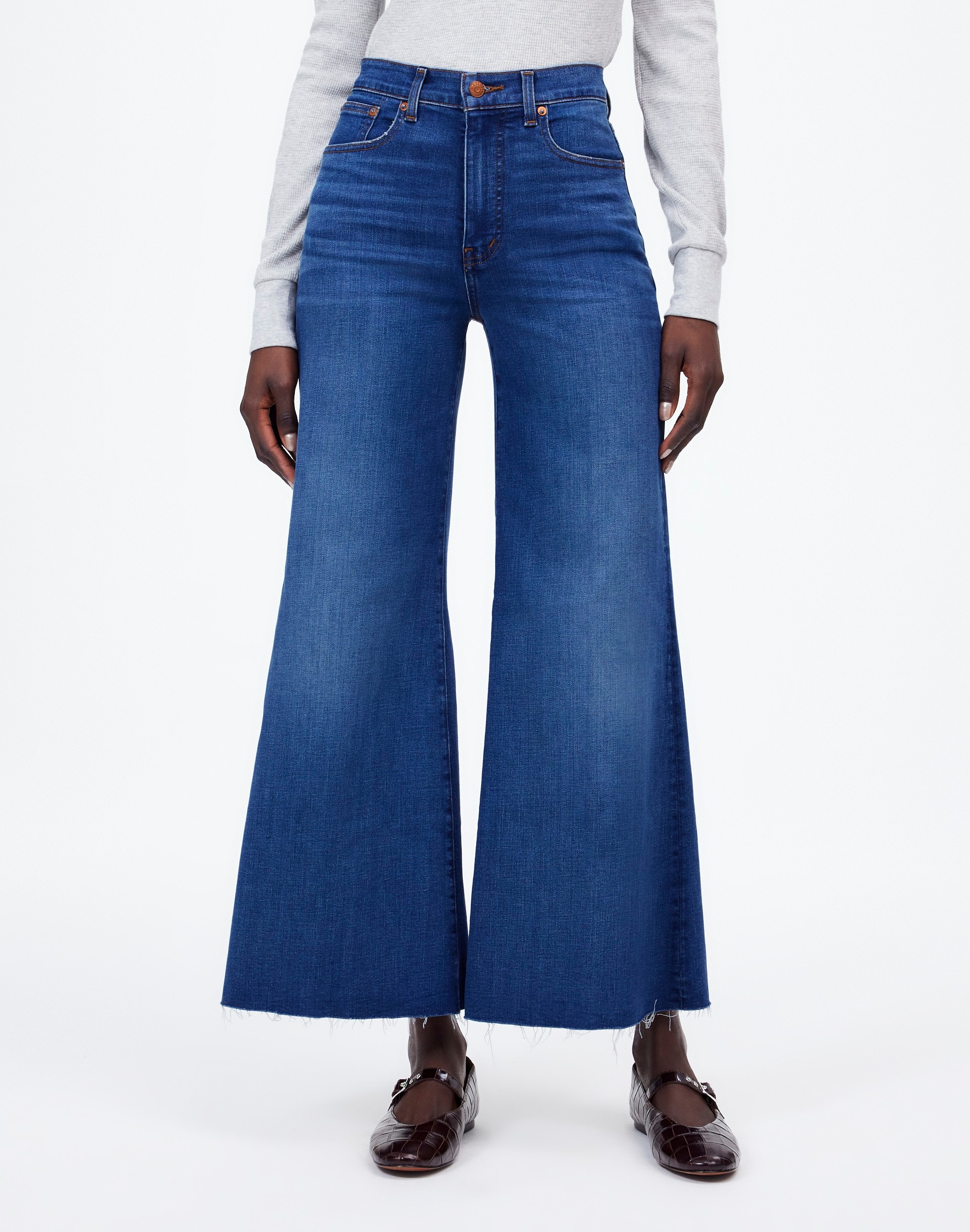 Flared Wide-Leg Jeans Pelion Wash | Madewell