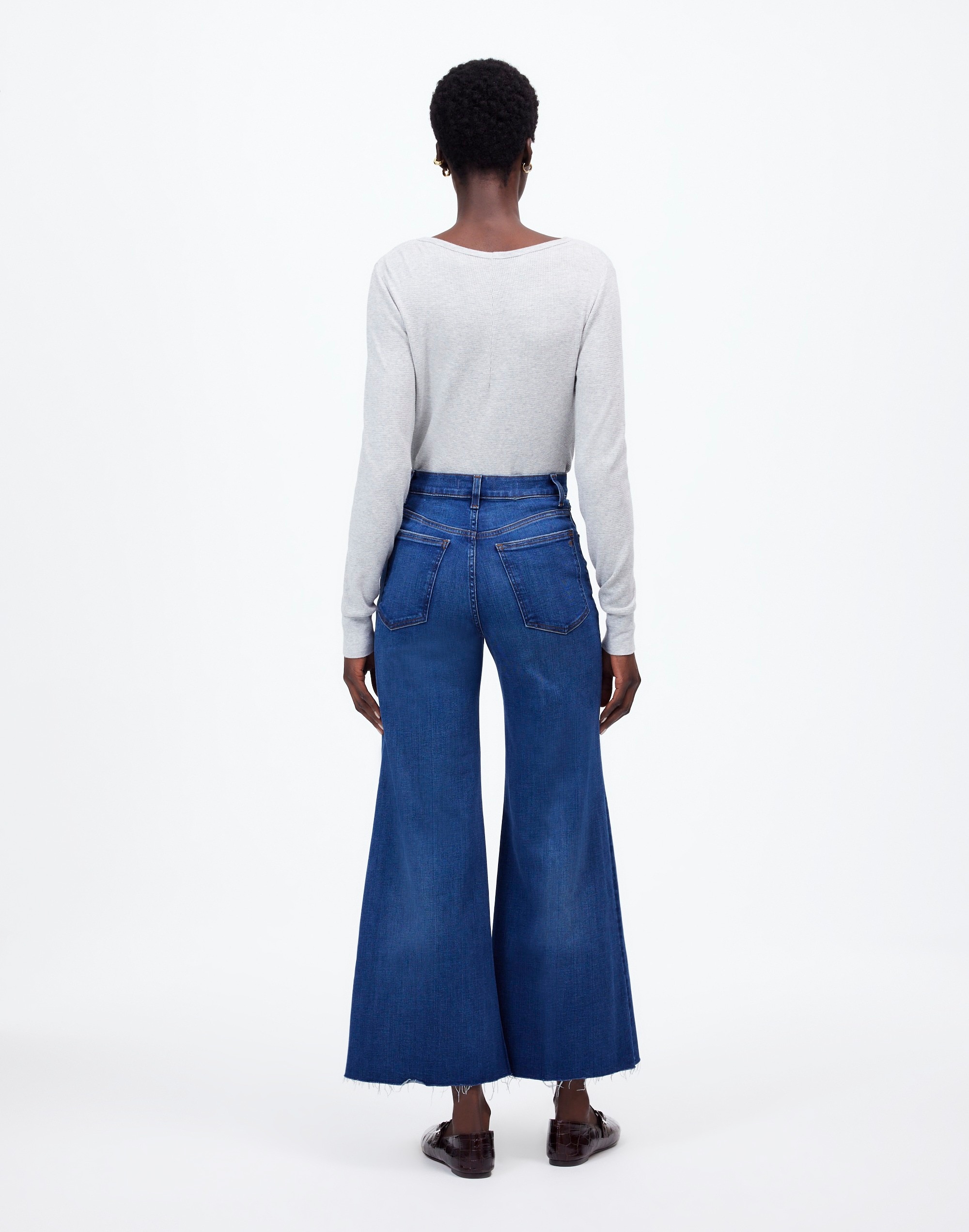 Flared Wide-Leg Jeans Pelion Wash | Madewell