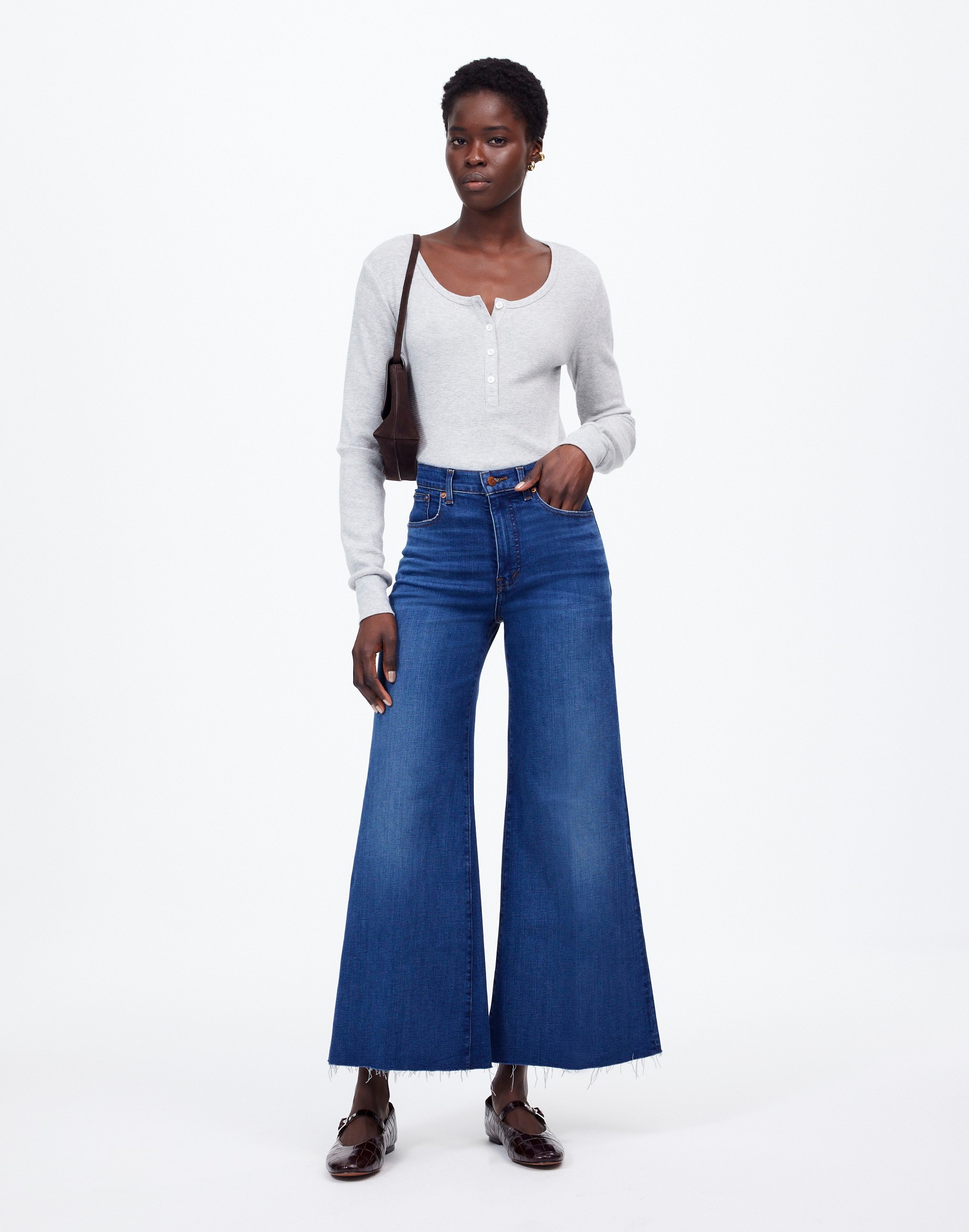 Flared Wide-Leg Jeans Pelion Wash | Madewell