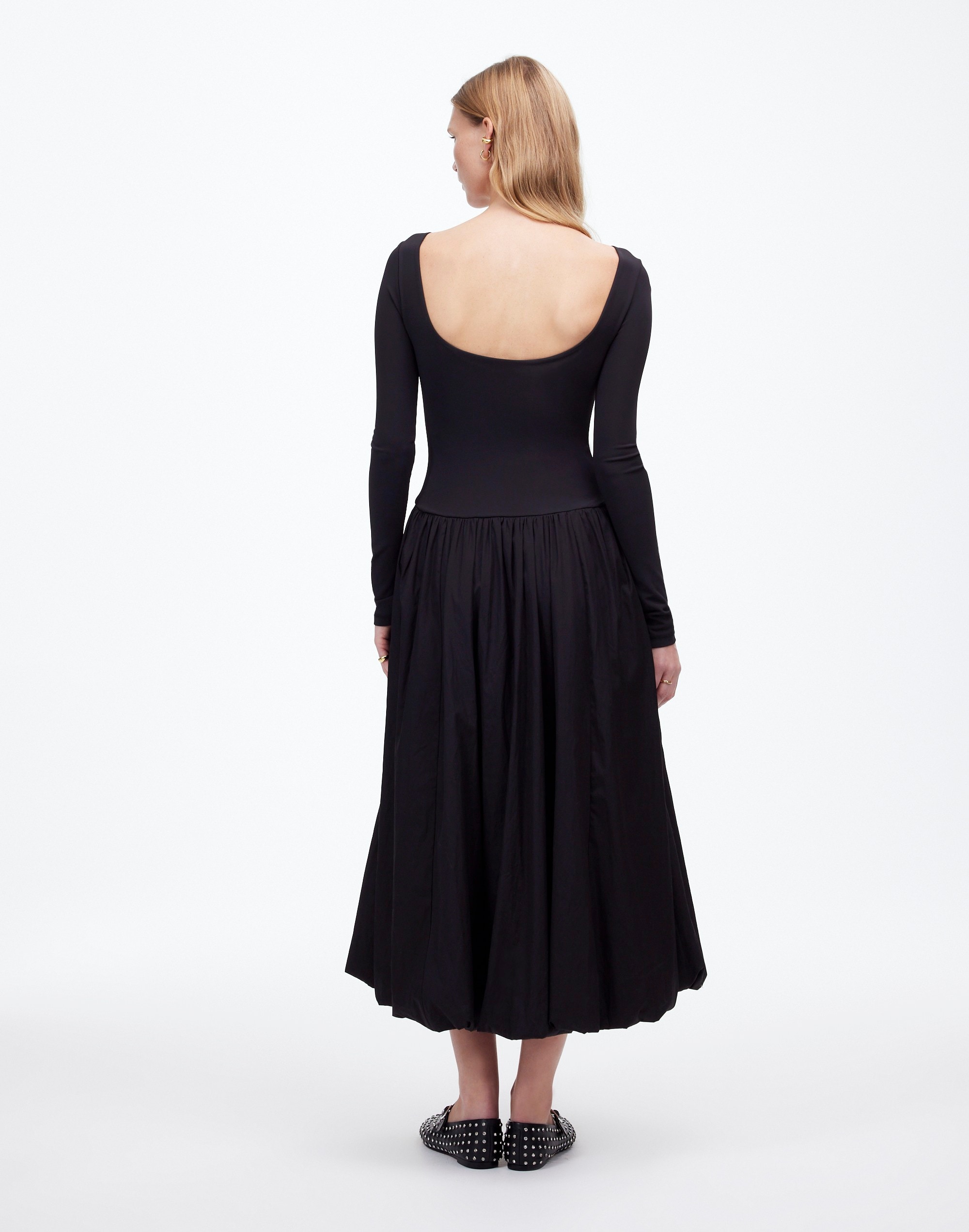 Bubble-Hem Midi Dress | Madewell