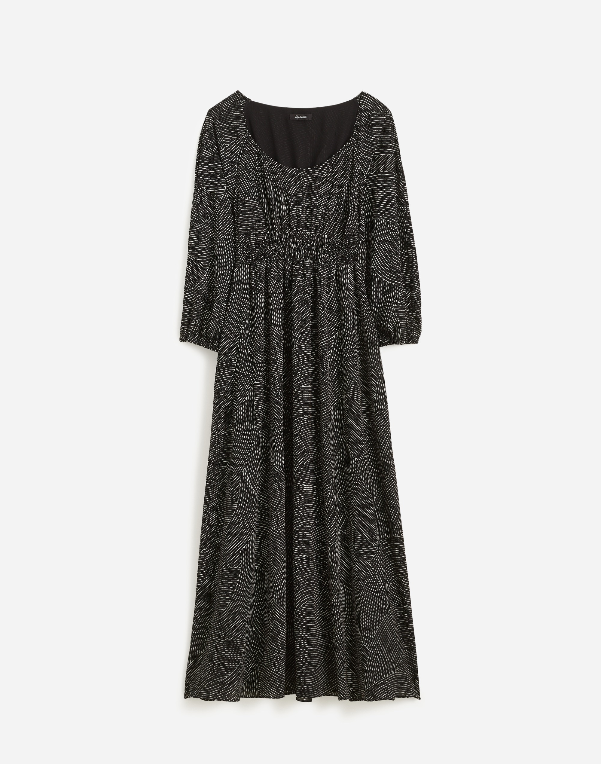 Balloon-Sleeve Ruched Midi Dress Dot | Madewell