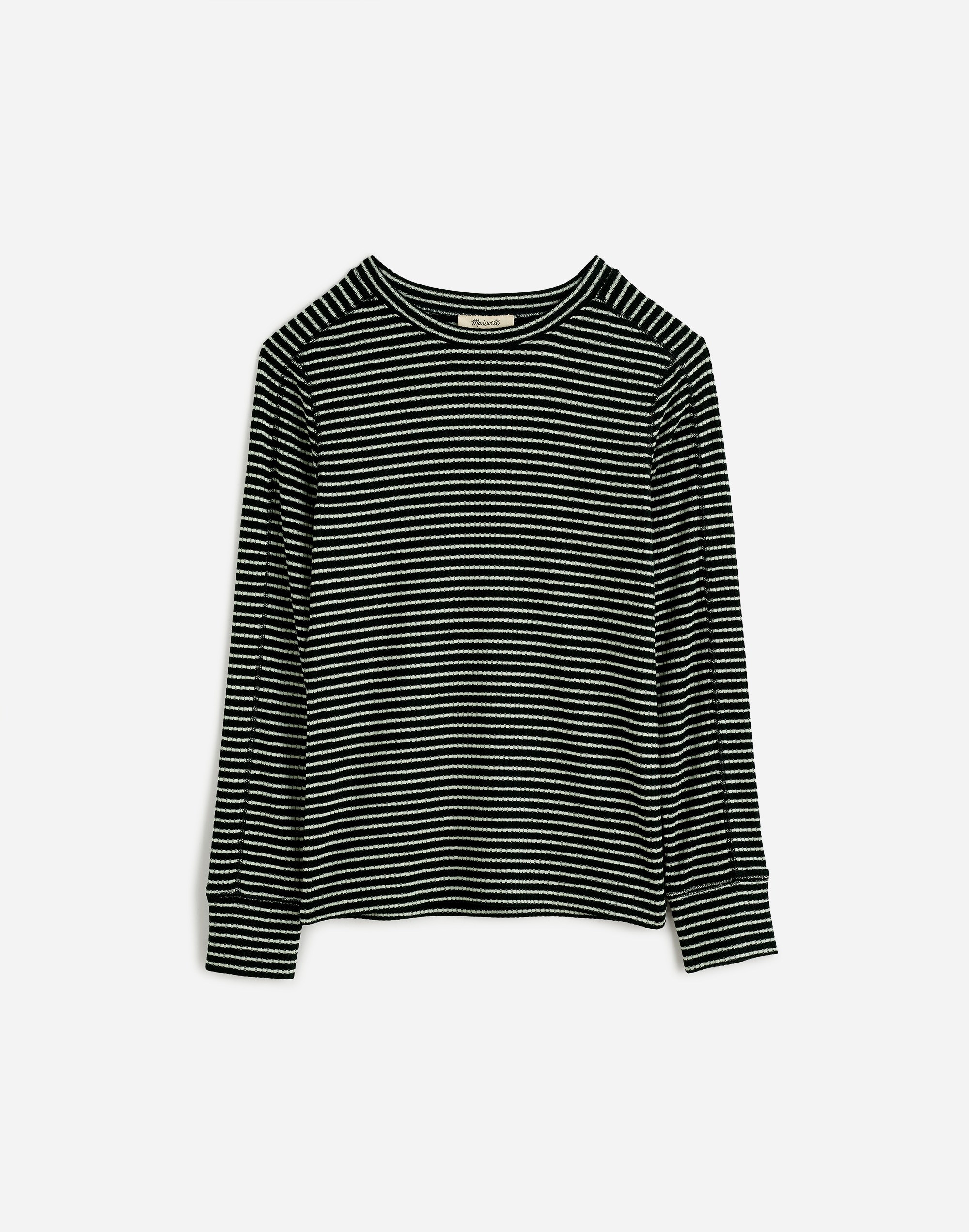 Plus Ribbed Crewneck Long-Sleeve Tee Stripe | Madewell