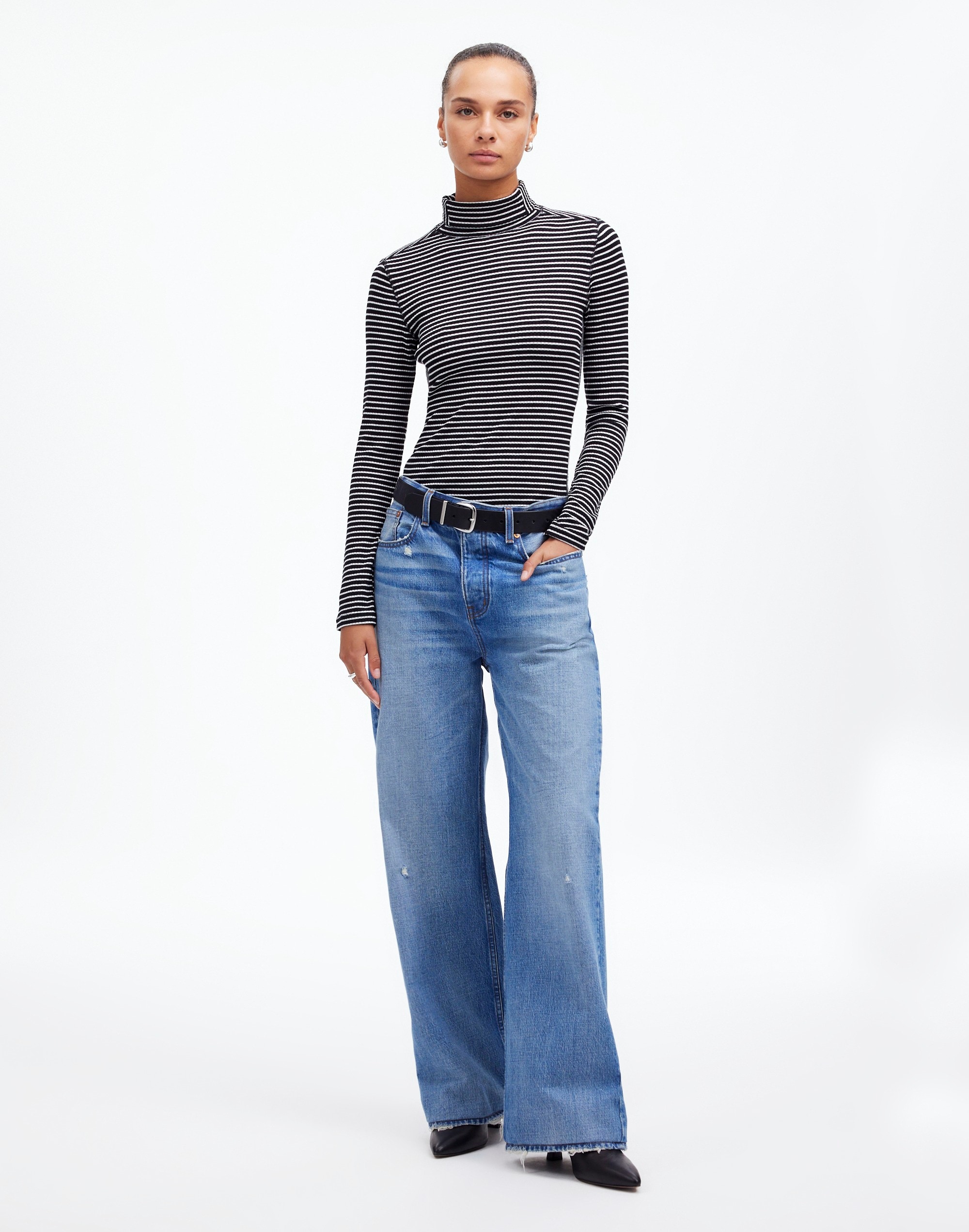 Ribbed Turtleneck Long-Sleeve Tee | Madewell