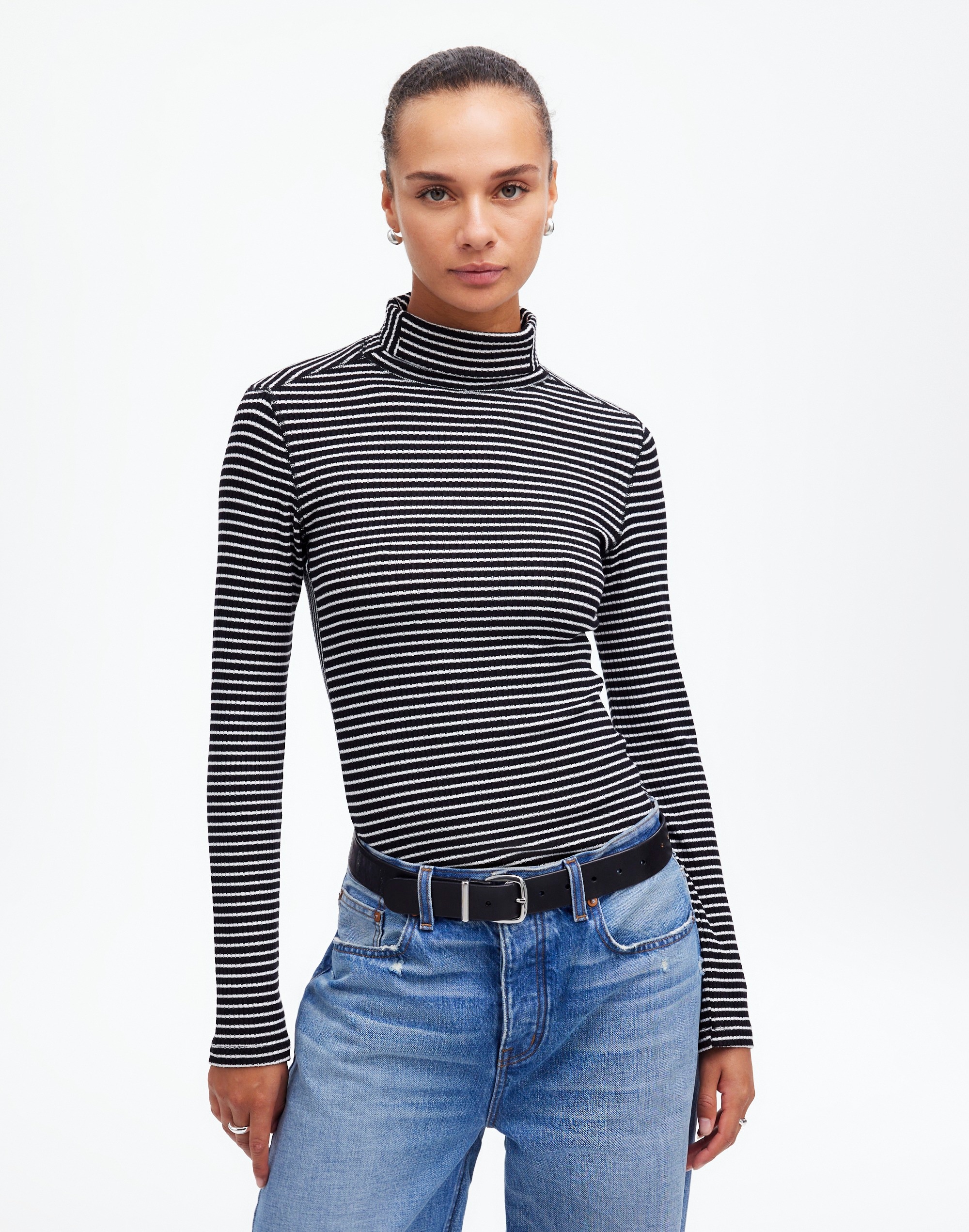 Ribbed Turtleneck Long-Sleeve Tee | Madewell