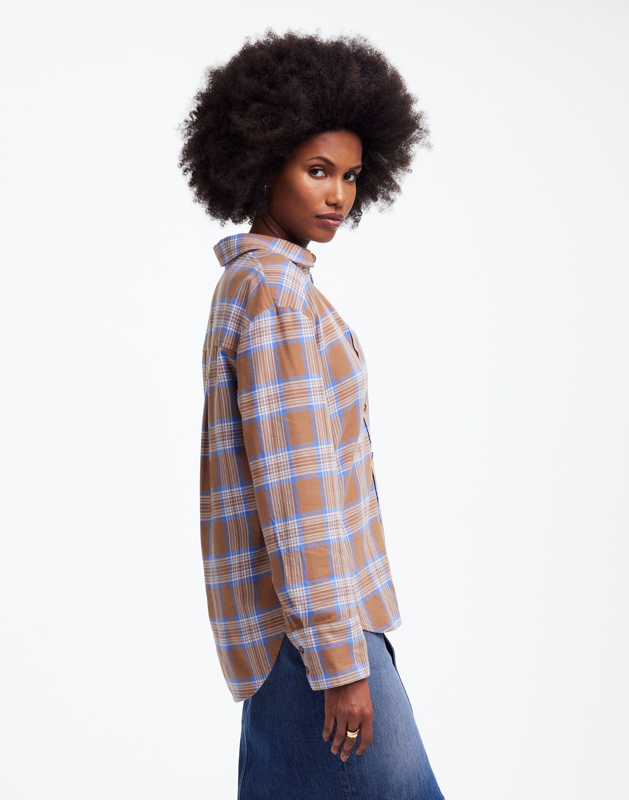 Relaxed Straight-Hem Button-Up Shirt Plaid | Madewell