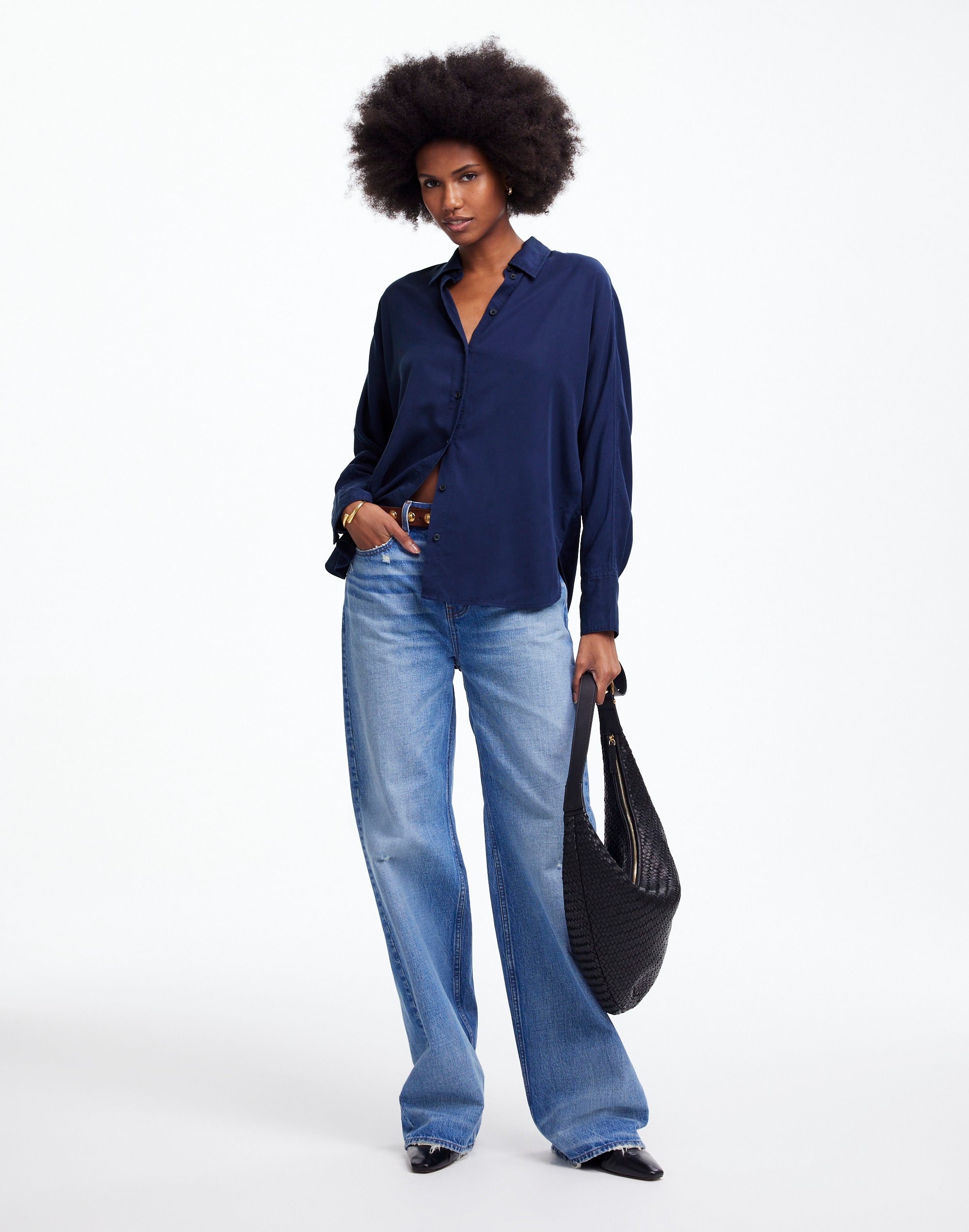 Relaxed Dolman Button-Up Shirt | Madewell