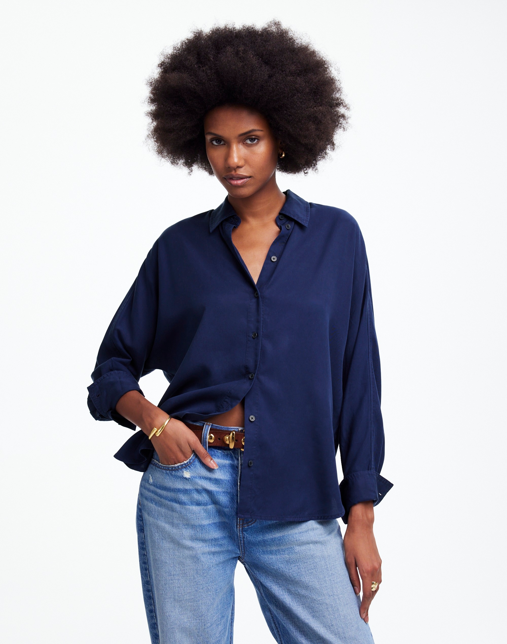 Relaxed Dolman Button-Up Shirt | Madewell