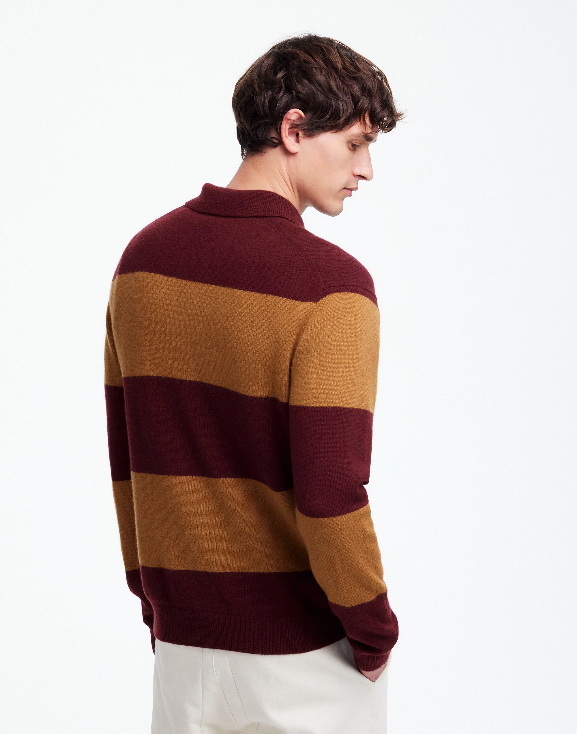 Rugby-Stripe Sweater Polo Shirt SoftWool | Madewell