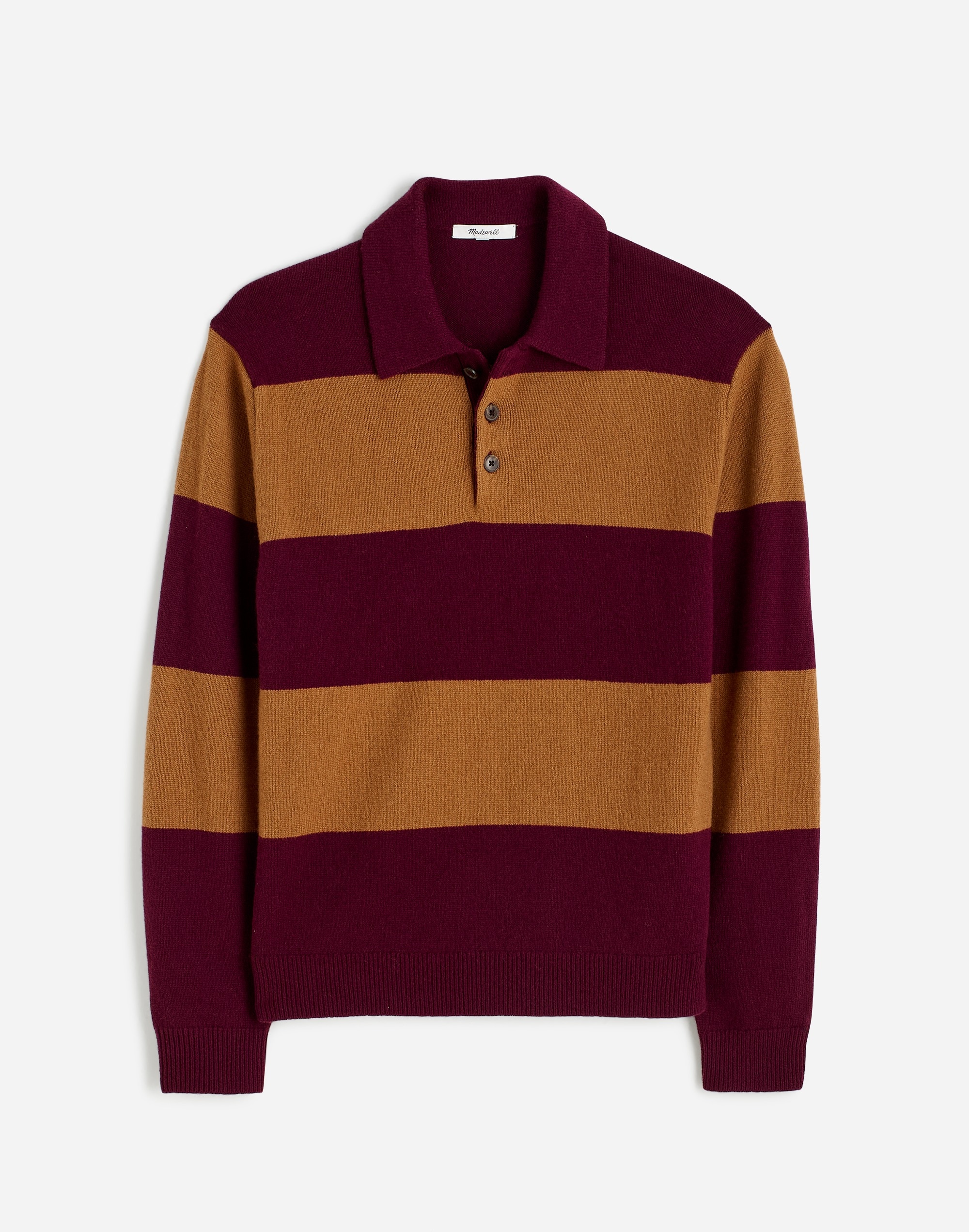 Rugby-Stripe Sweater Polo Shirt SoftWool | Madewell