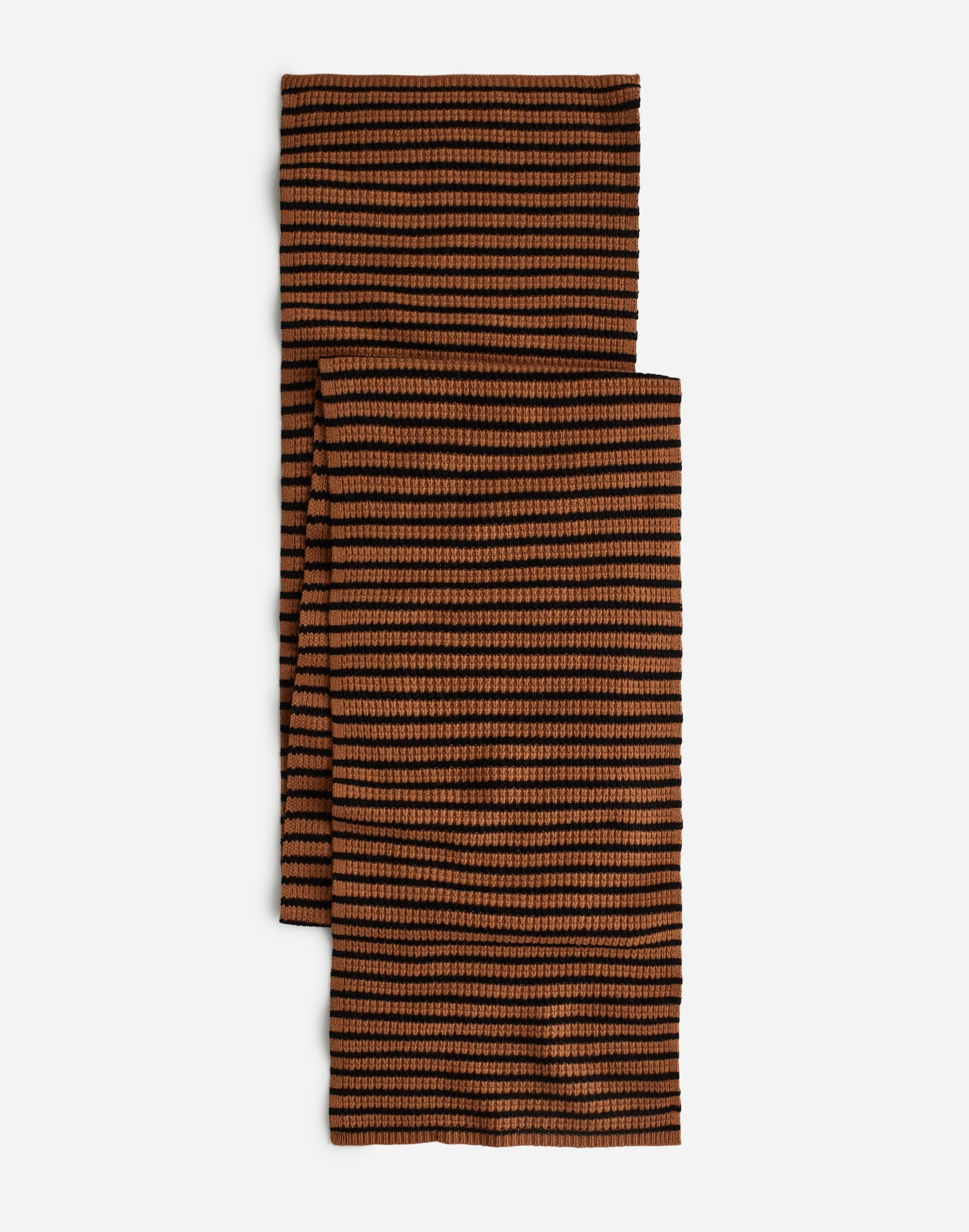 Wool Waffle-Knit Scarf in Stripe | Madewell