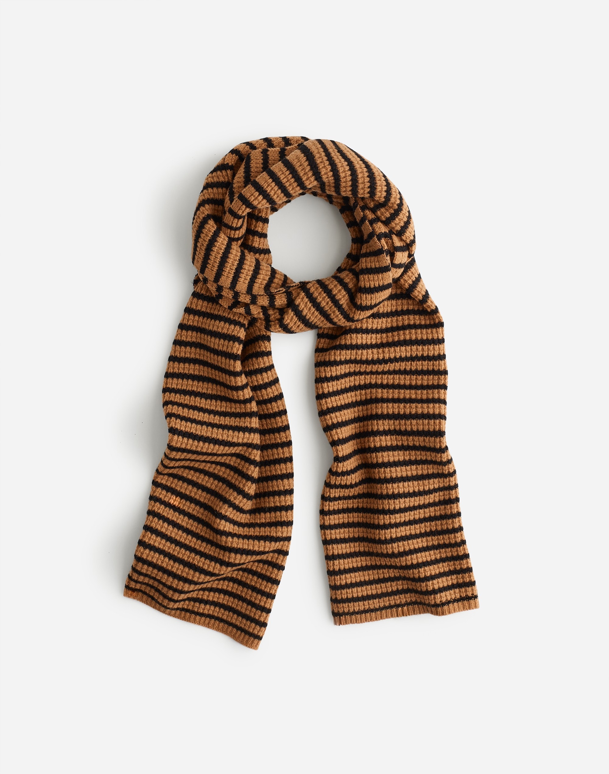 Wool Waffle-Knit Scarf in Stripe | Madewell