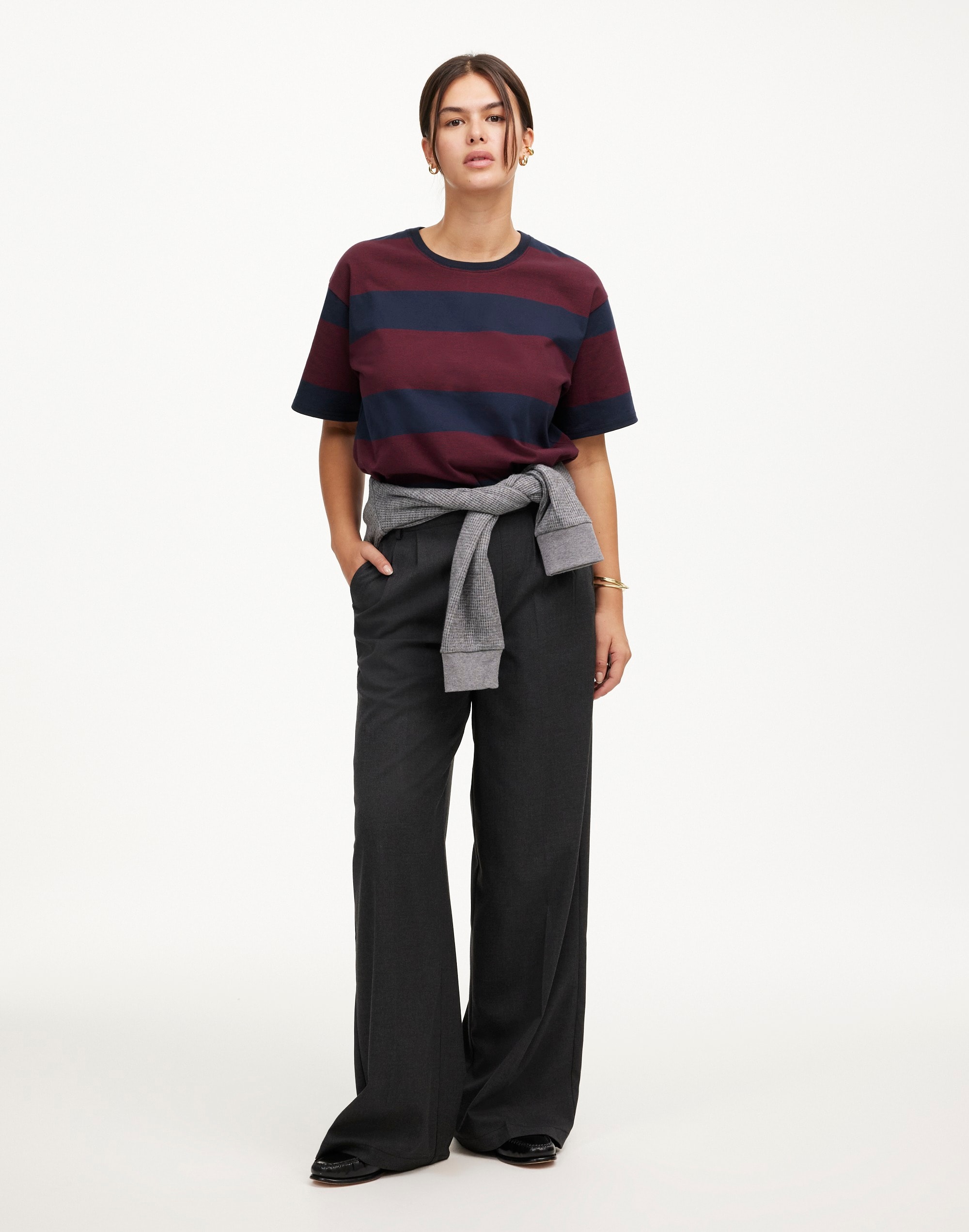 Cotton Relaxed Oversized Tee Stripe | Madewell