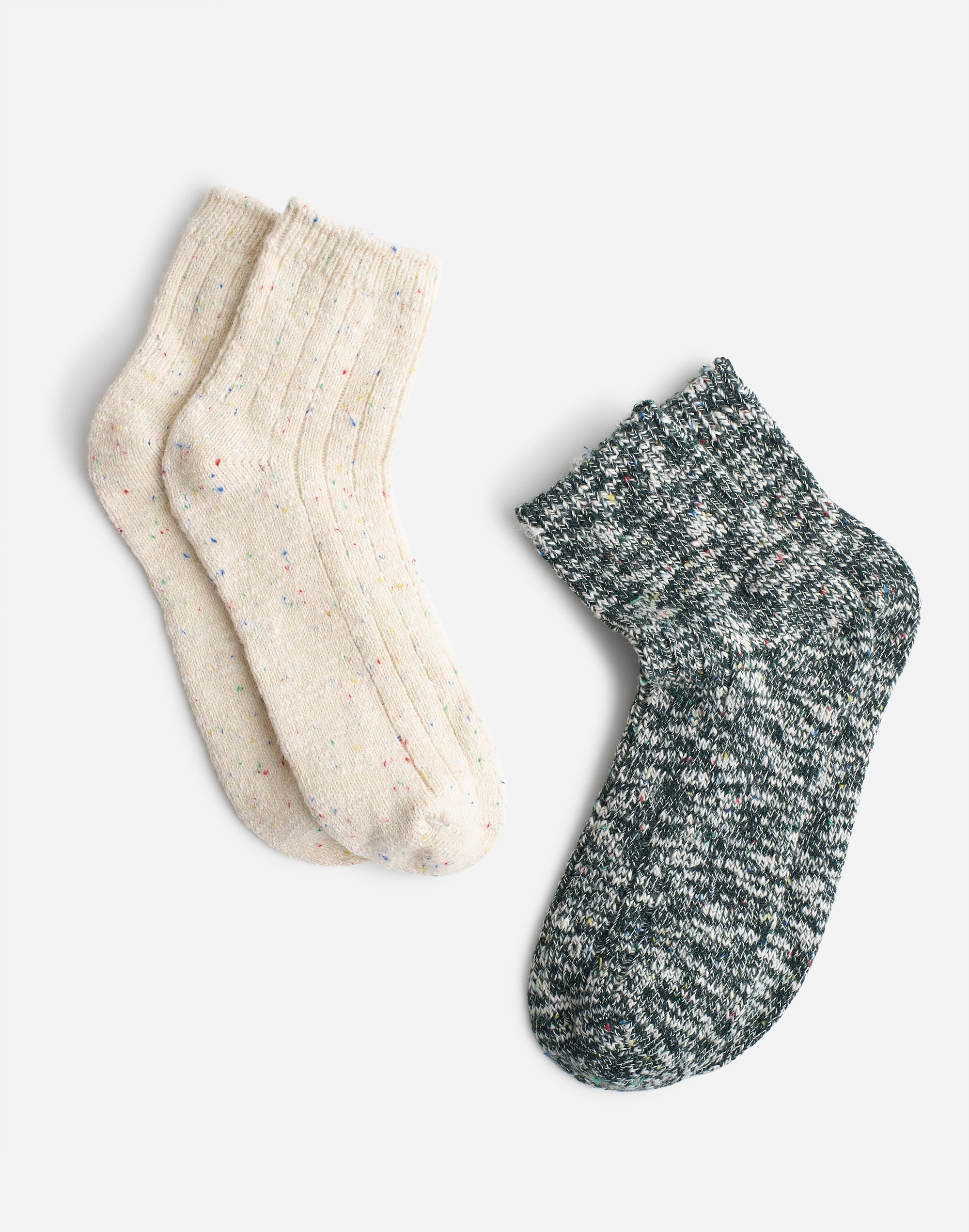 Two-Pack Heathered Ankle Socks | Madewell