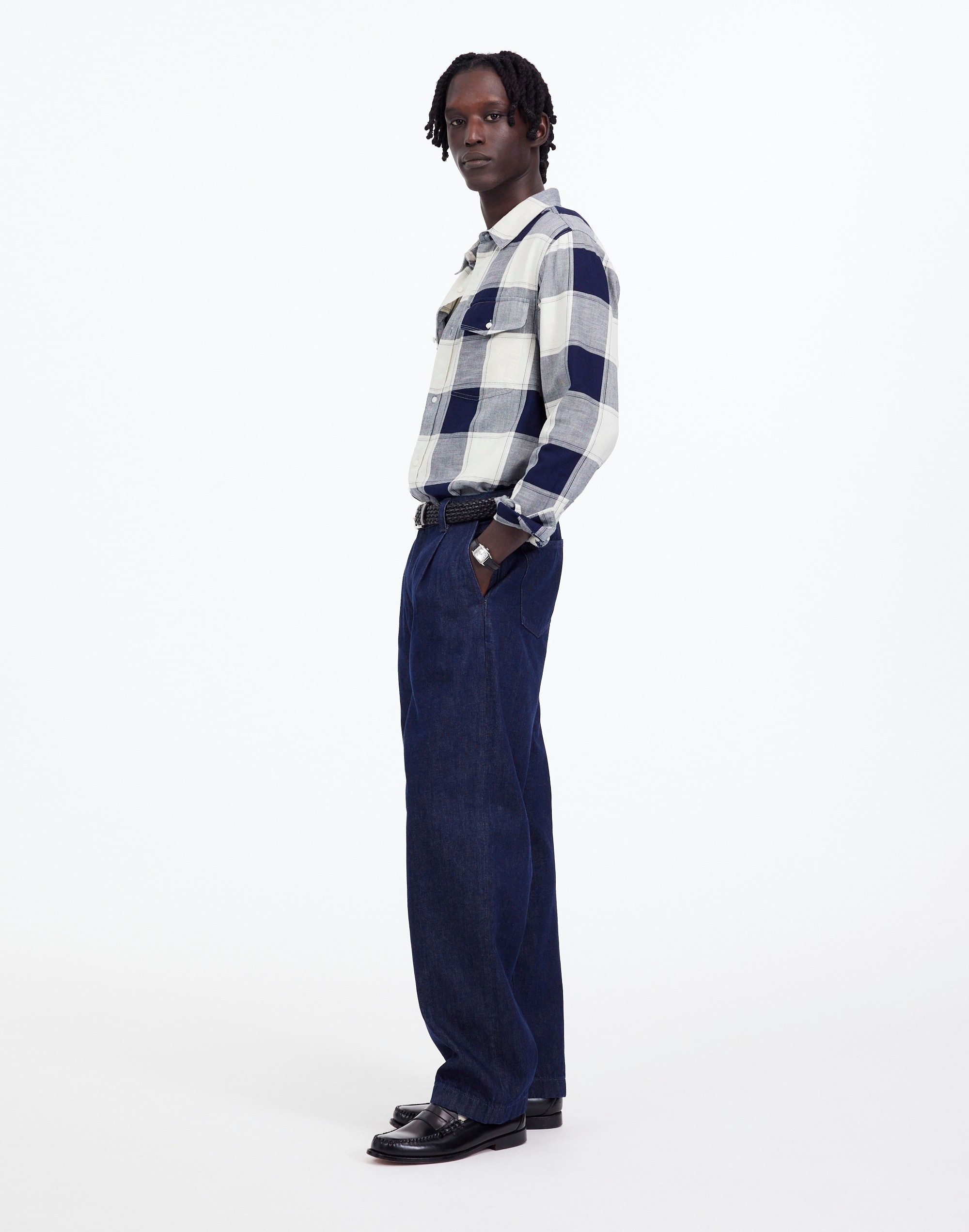 Pleated Denim Pants Northbrook Wash | Madewell