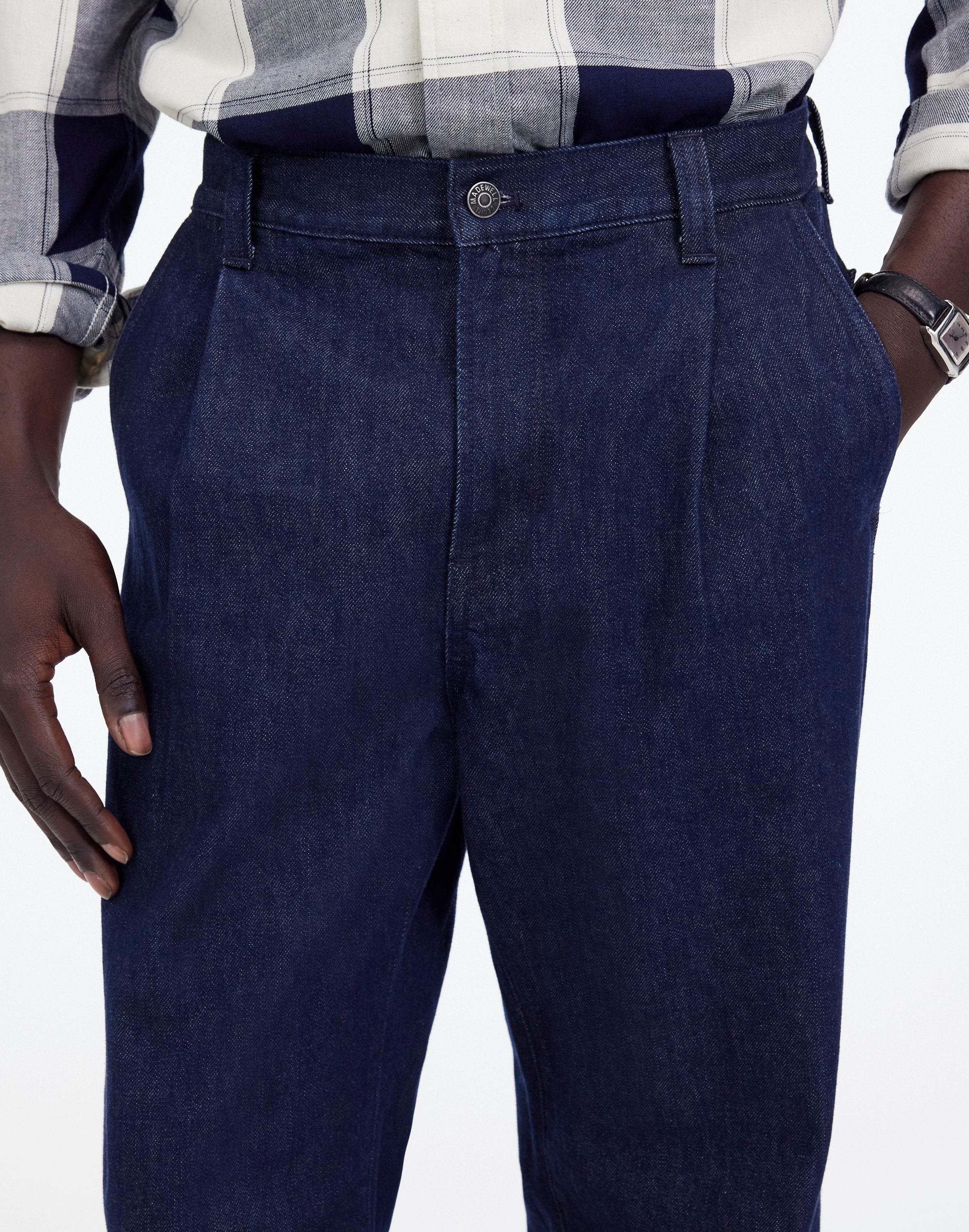 Pleated Denim Pants Northbrook Wash | Madewell