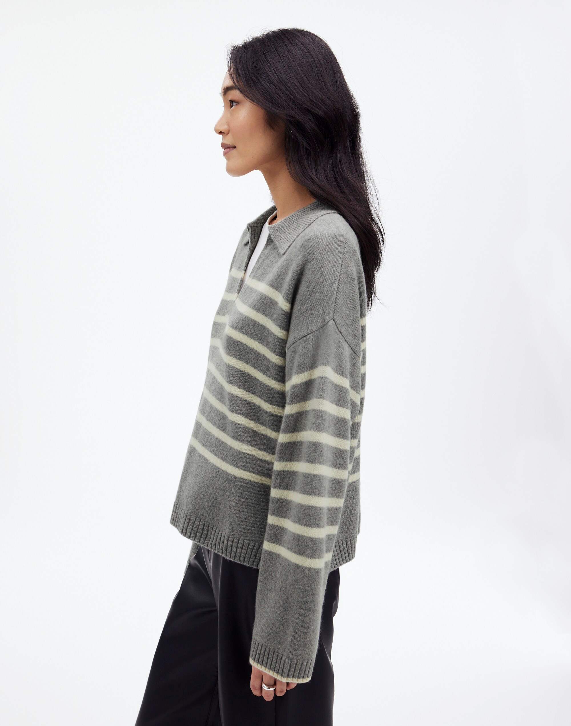 Cashmere-Wool Blend Polo Sweater | Madewell