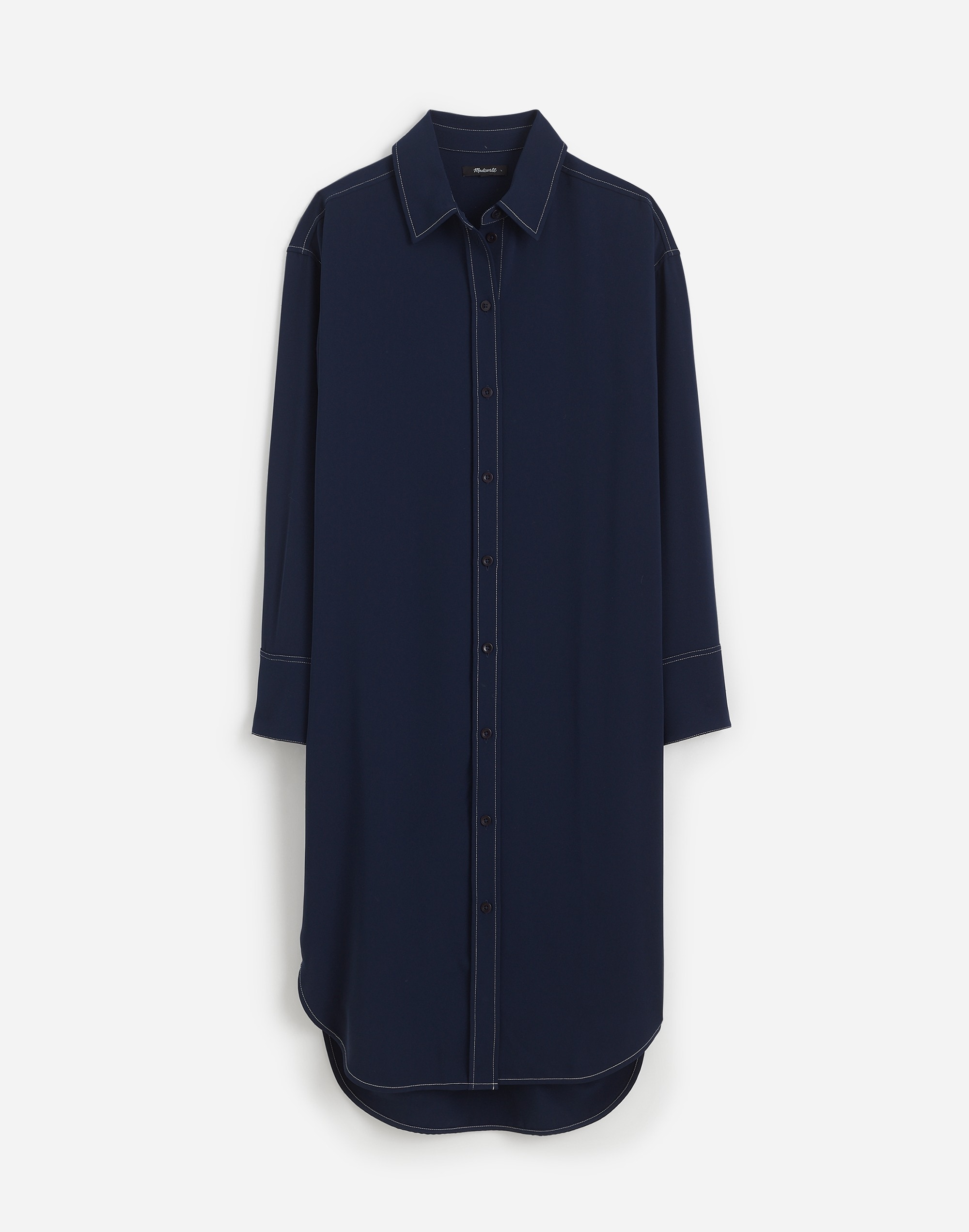 Contrast-Stitched Midi Shirtdress | Madewell