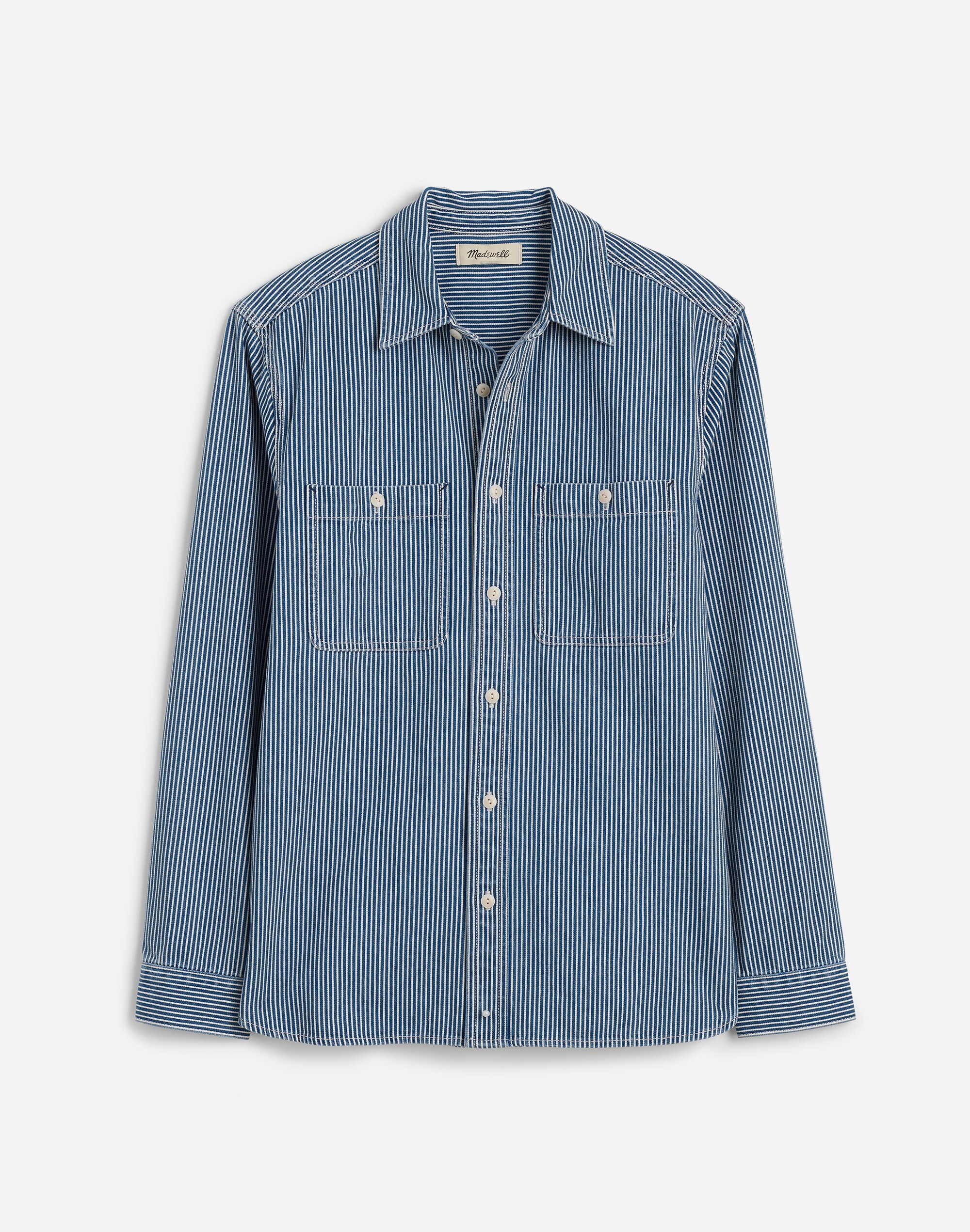 Indigo-Dyed Shirt Engineer Stripe | Madewell