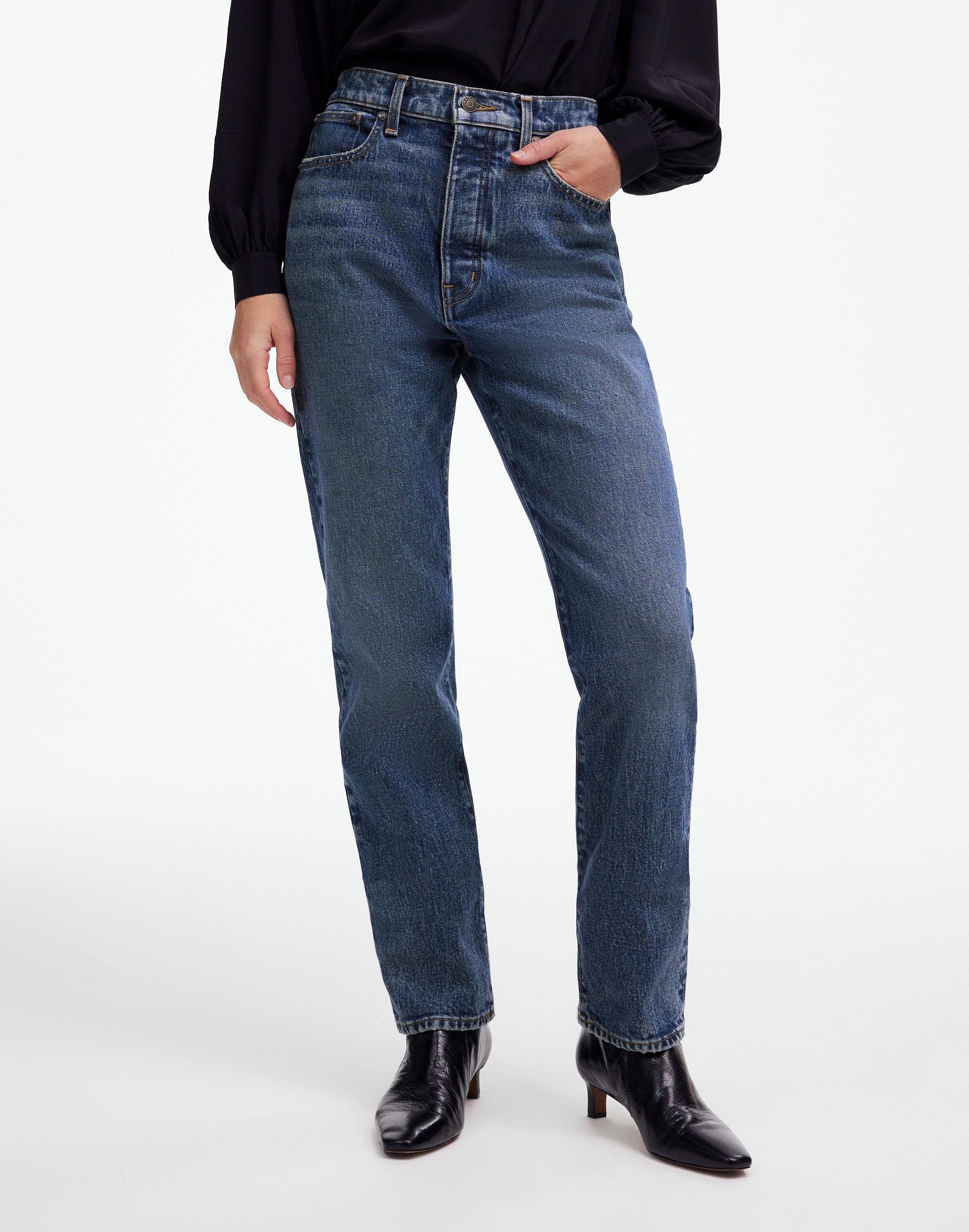 The '90s Straight Crop Jean Concho Wash | Madewell