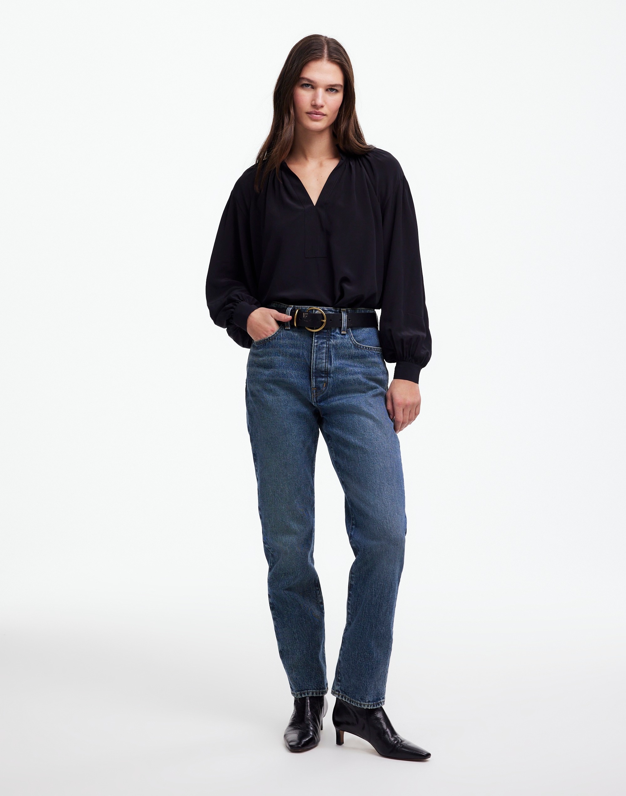 The '90s Straight Crop Jean Concho Wash | Madewell