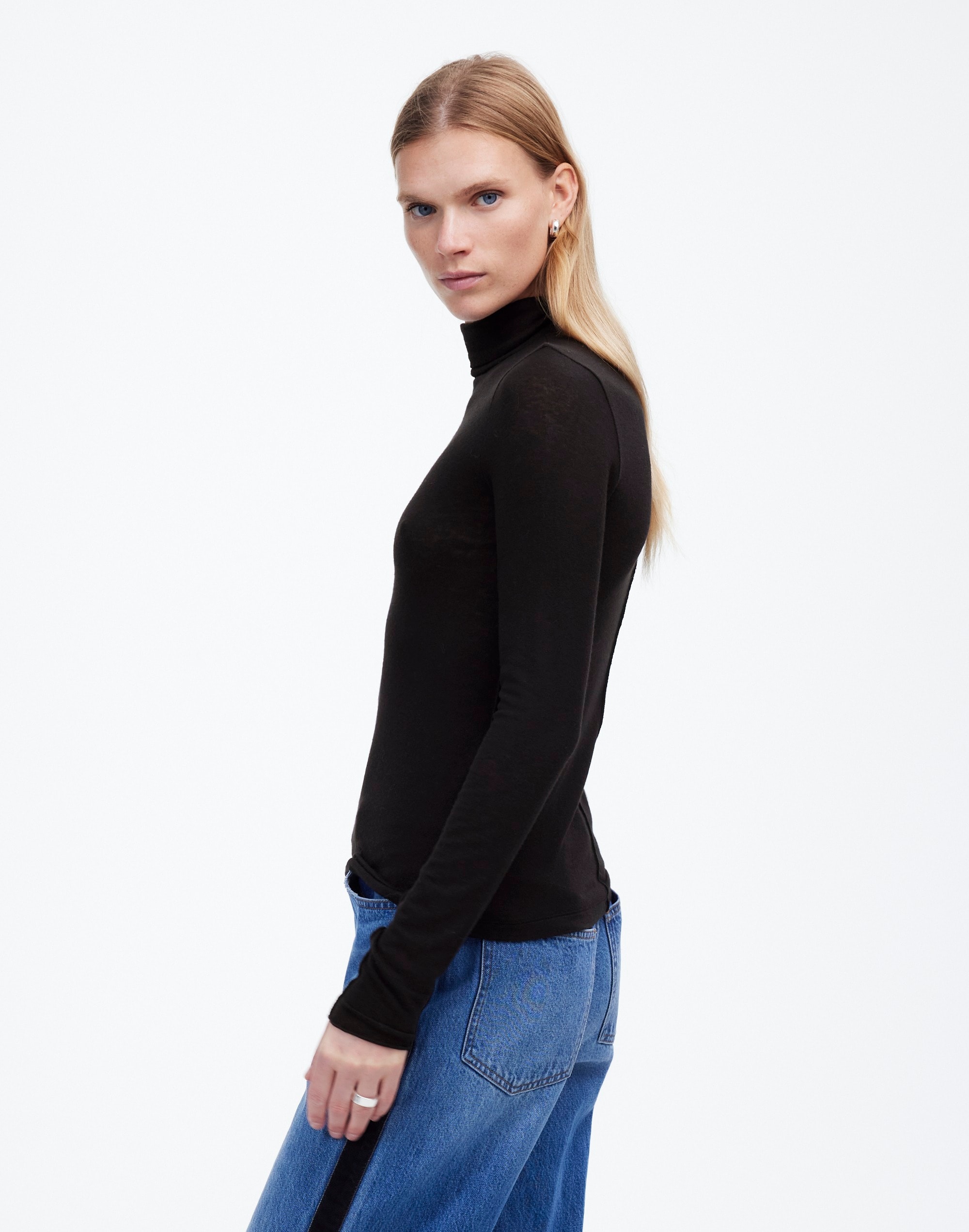 Wool-Blend Turtleneck Long-Sleeve Tee | Madewell