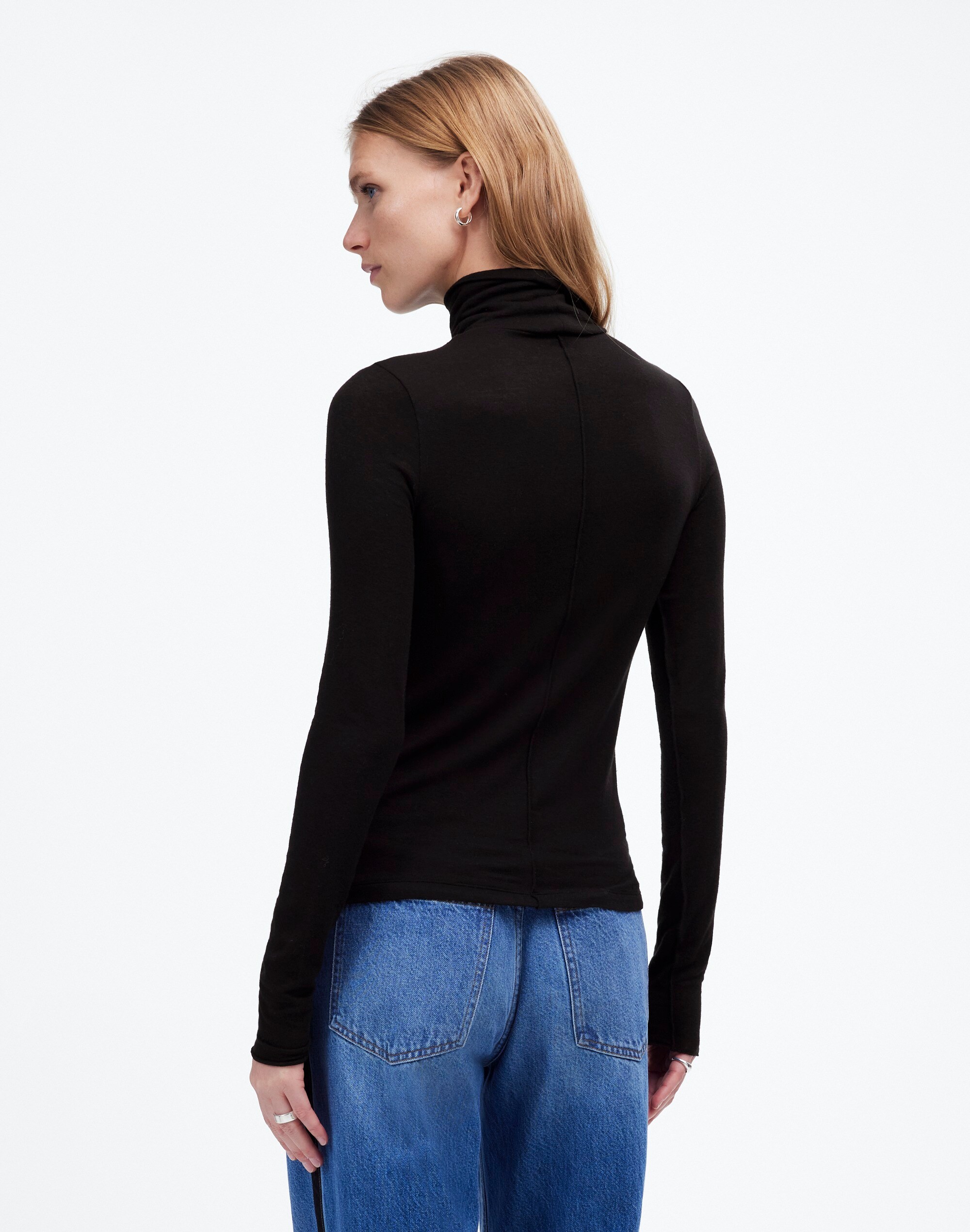 Wool-Blend Turtleneck Long-Sleeve Tee | Madewell