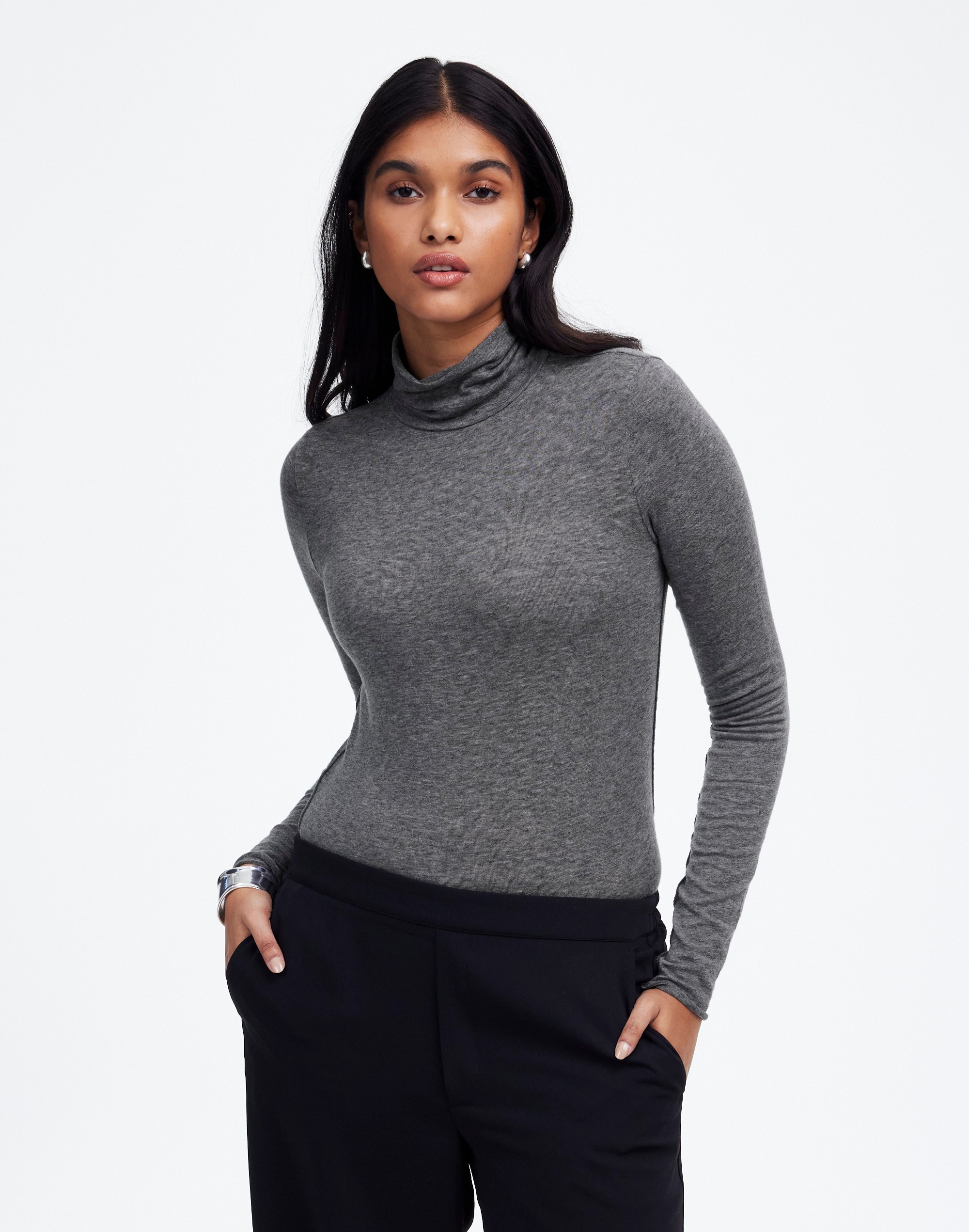 Wool-Blend Turtleneck Long-Sleeve Tee | Madewell