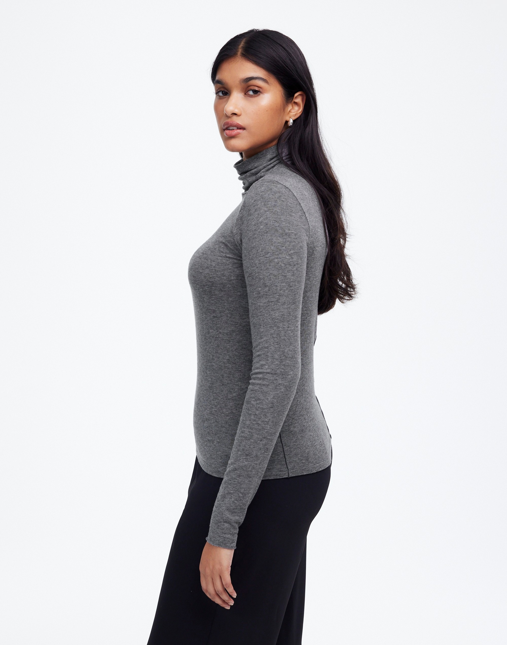 Wool-Blend Turtleneck Long-Sleeve Tee | Madewell